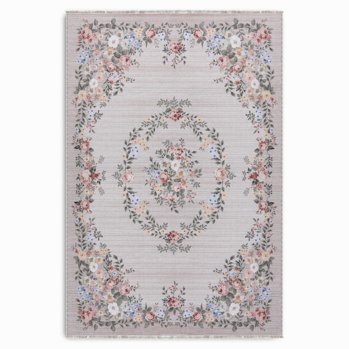 RW7145 washable chenille area rug viewed from above