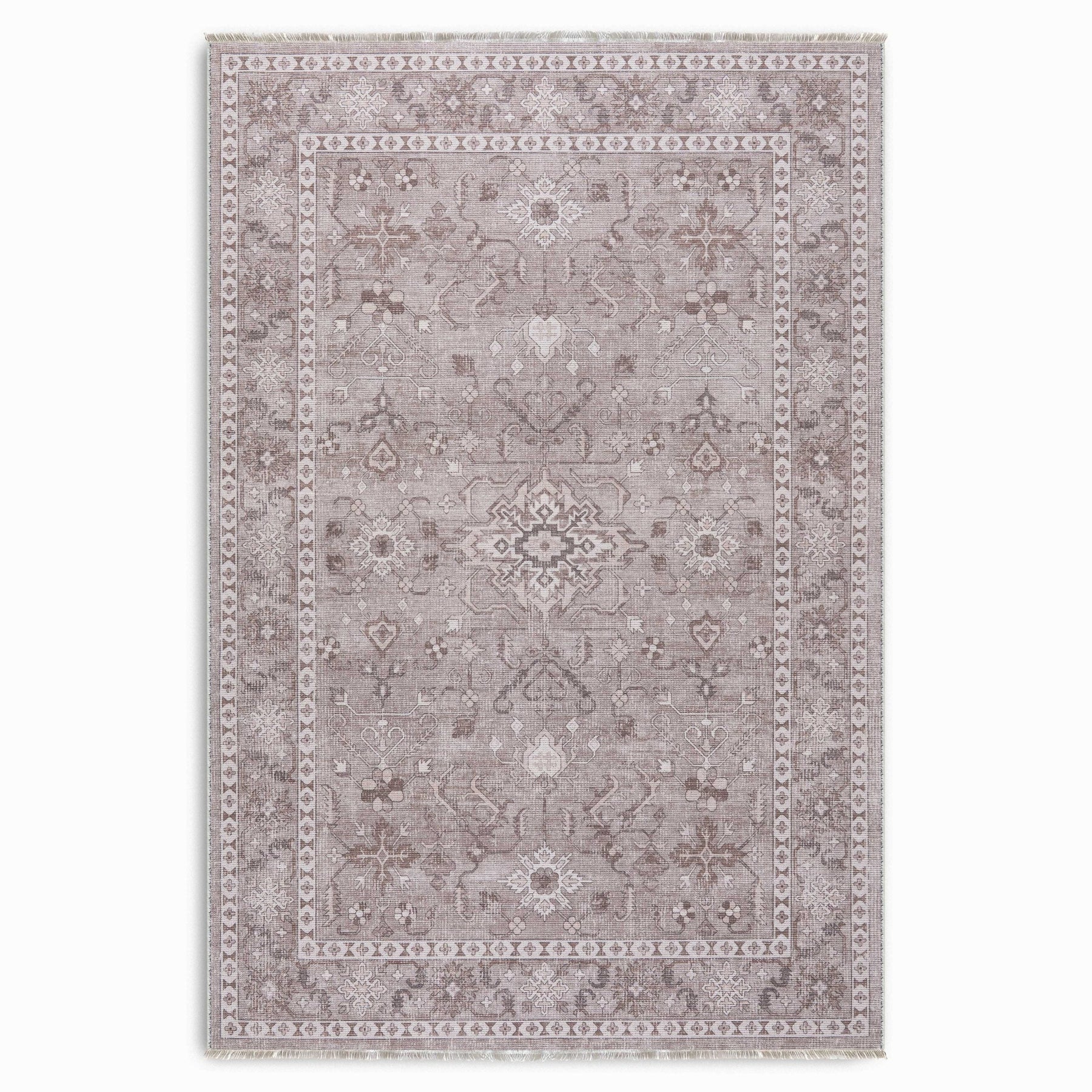 RW7148 washable chenille area rug viewed from above