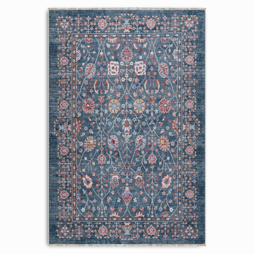 RW7150 washable chenille area rug viewed from above