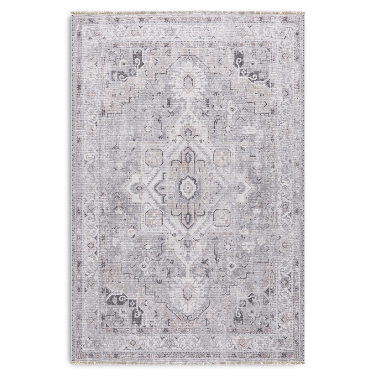RW7151 washable chenille area rug viewed from above