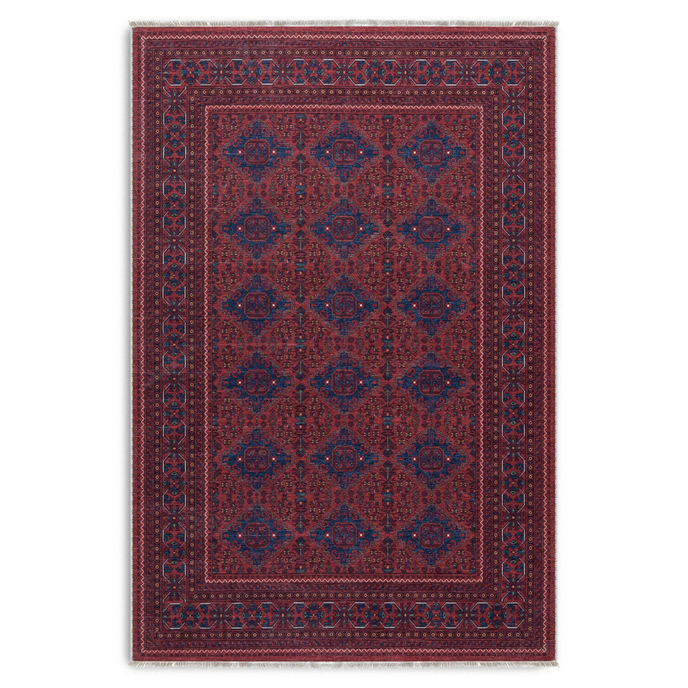 RW7152 washable chenille area rug viewed from above