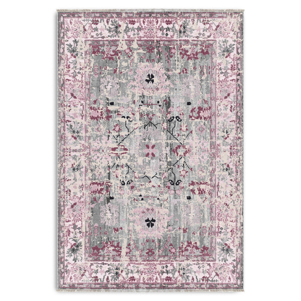 RW7156 washable chenille area rug viewed from above