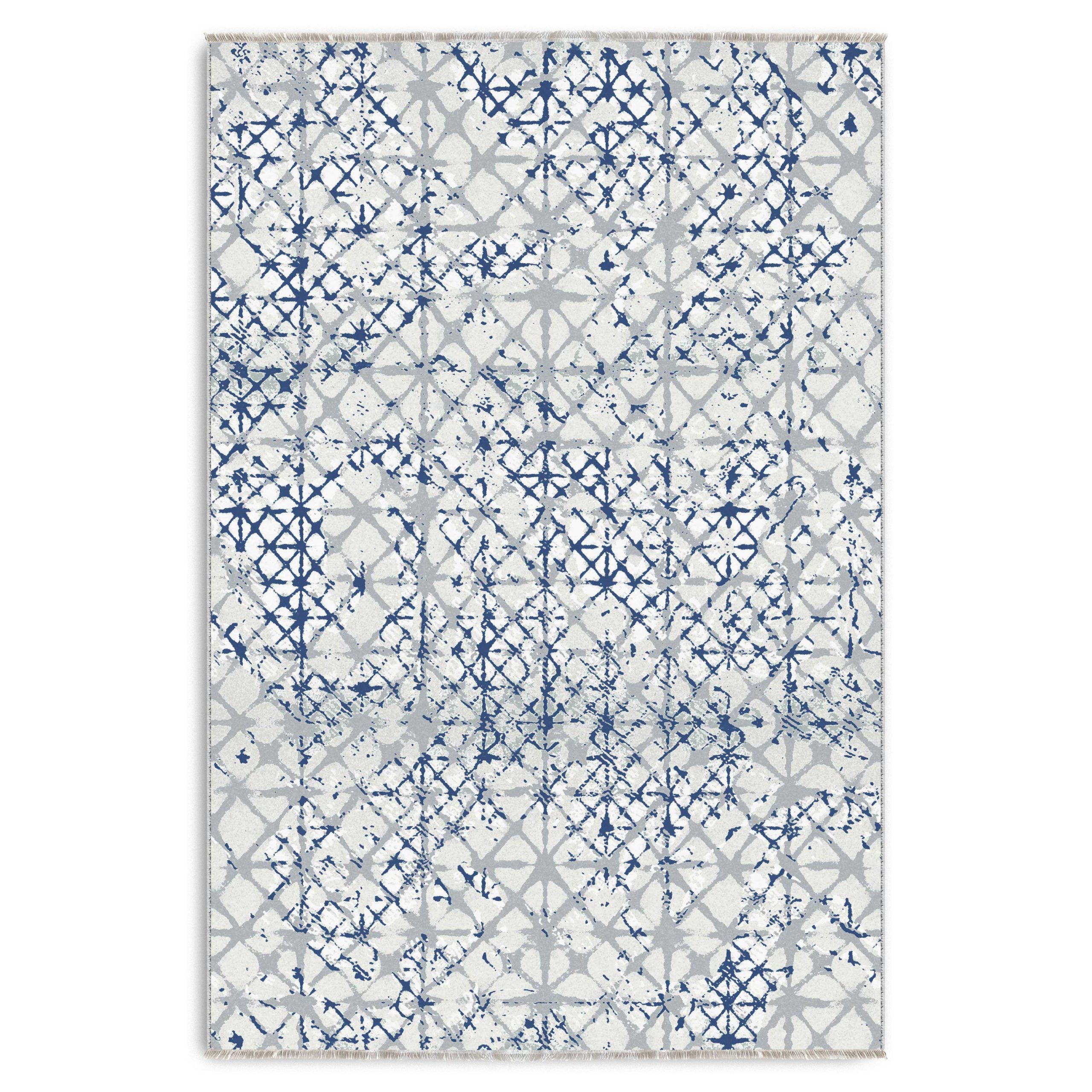RW7159 washable chenille area rug viewed from above