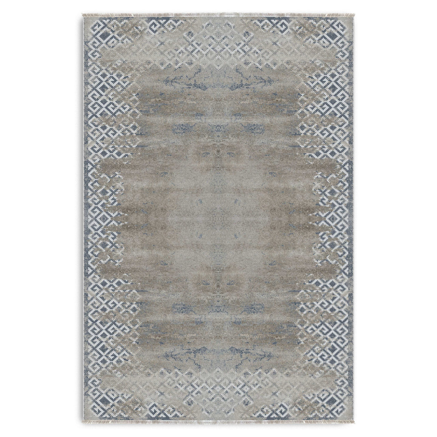RW7160 washable chenille area rug viewed from above