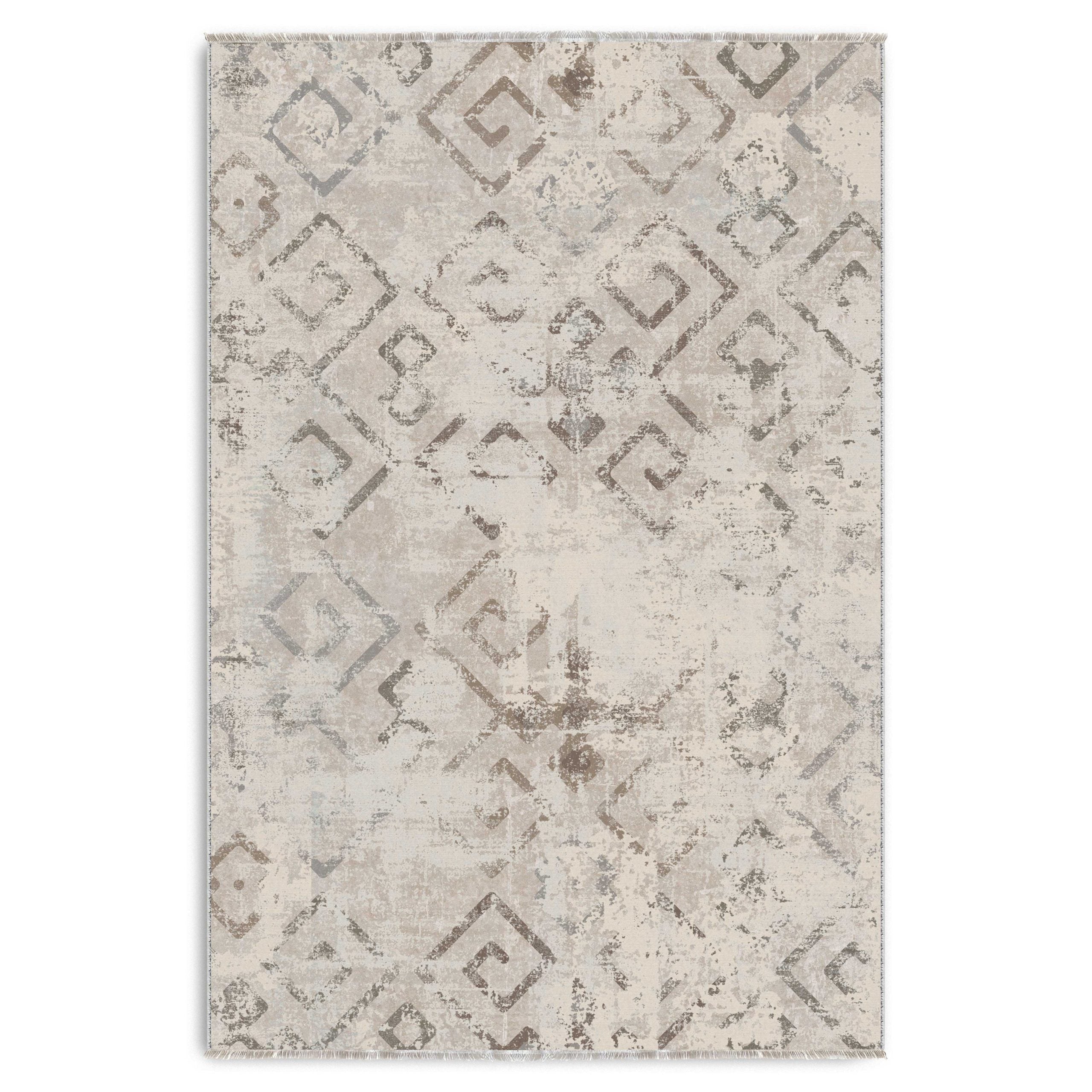 RW7161 washable chenille area rug viewed from above
