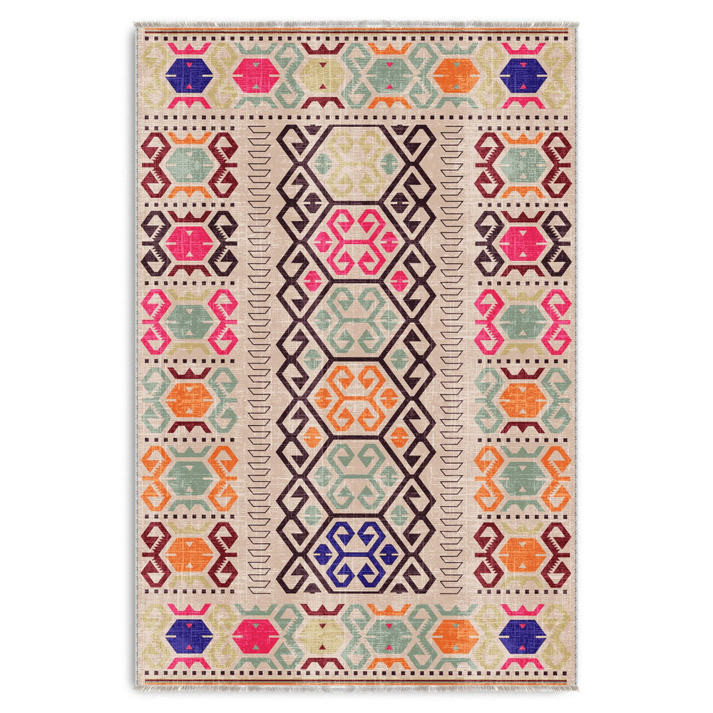 RW7162 washable chenille area rug viewed from above