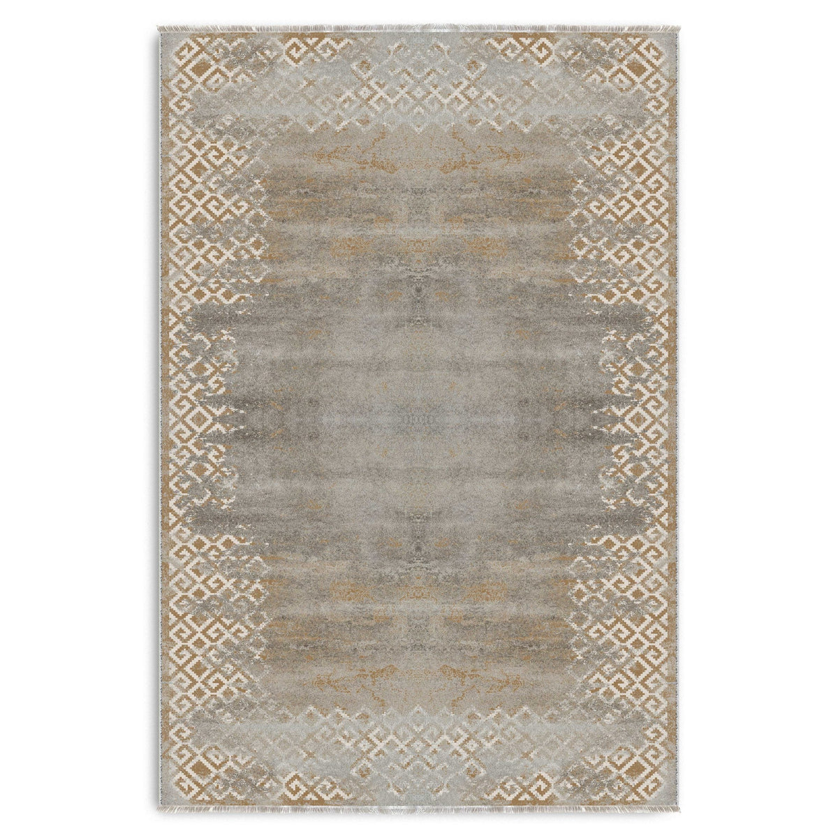 RW7163 washable chenille area rug viewed from above