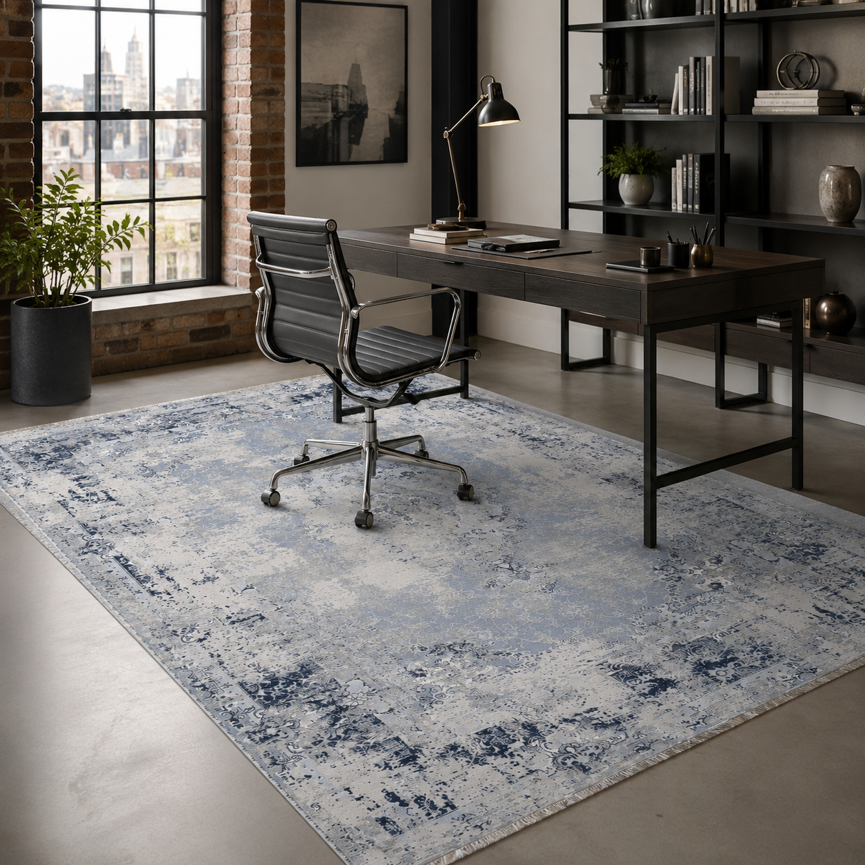 RW7166 washable chenille rug texture and pattern detail