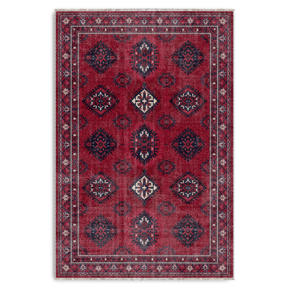 RW7169 washable chenille area rug viewed from above