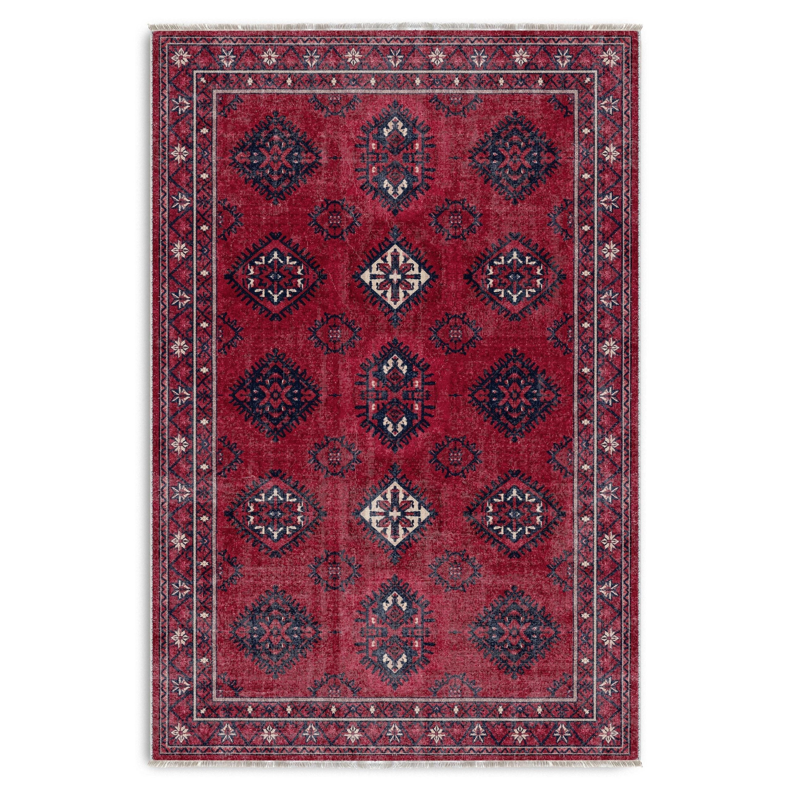 RW7169 washable chenille area rug viewed from above