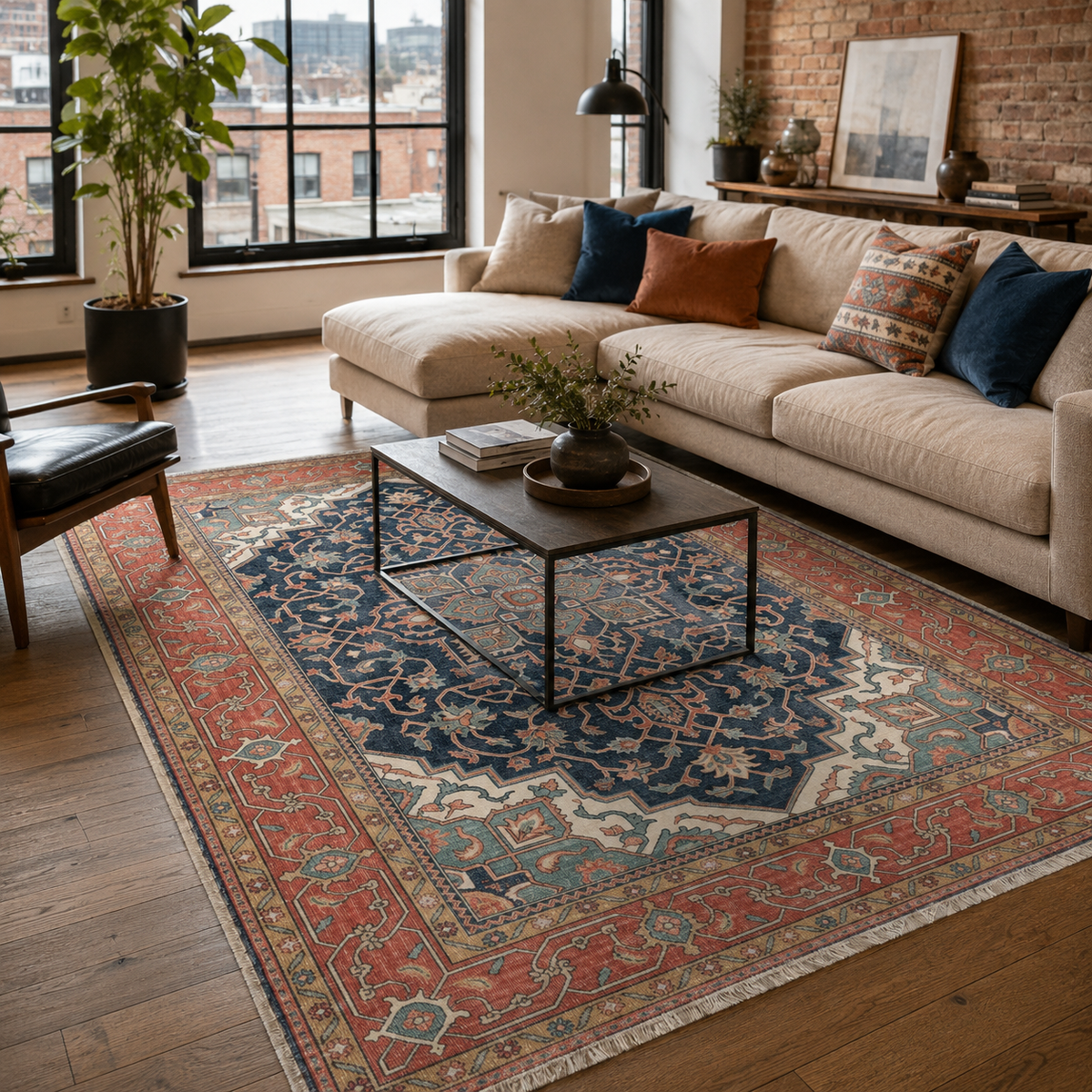 RW7170 washable chenille rug texture and pattern detail