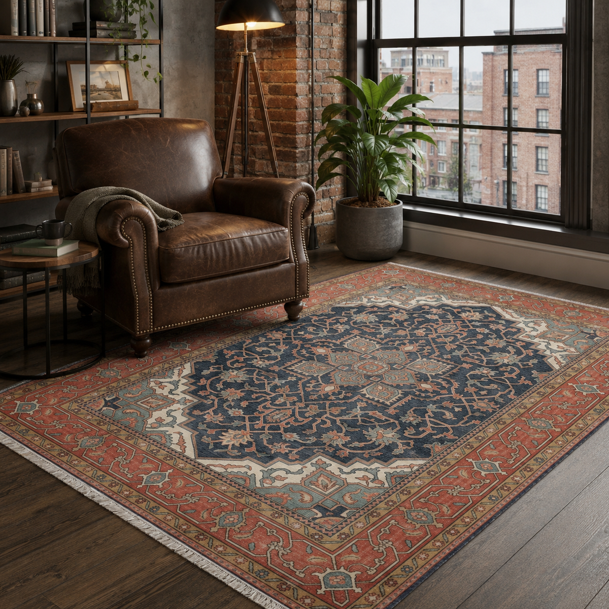 RW7170 washable chenille rug texture and pattern detail