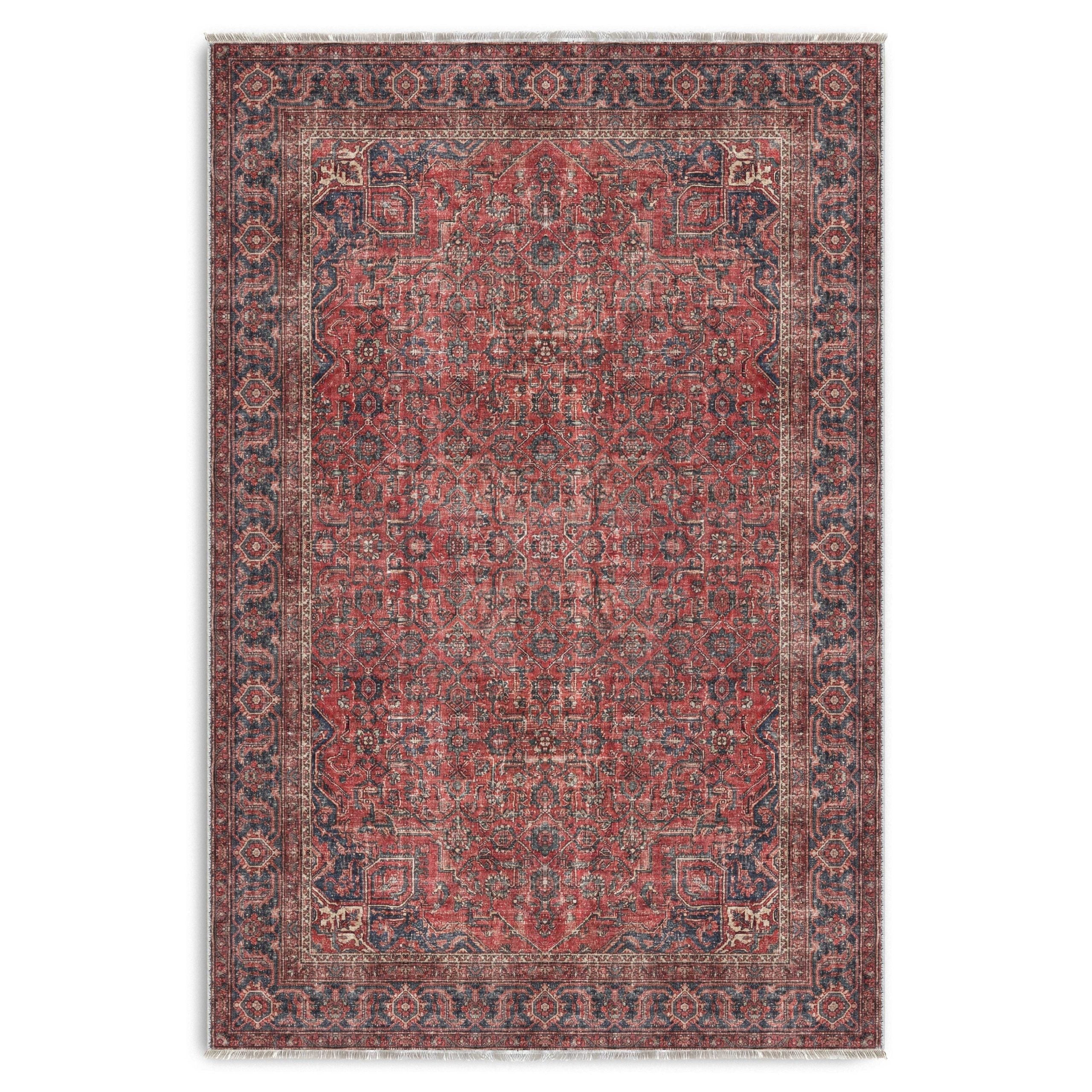 RW7171 washable chenille area rug viewed from above