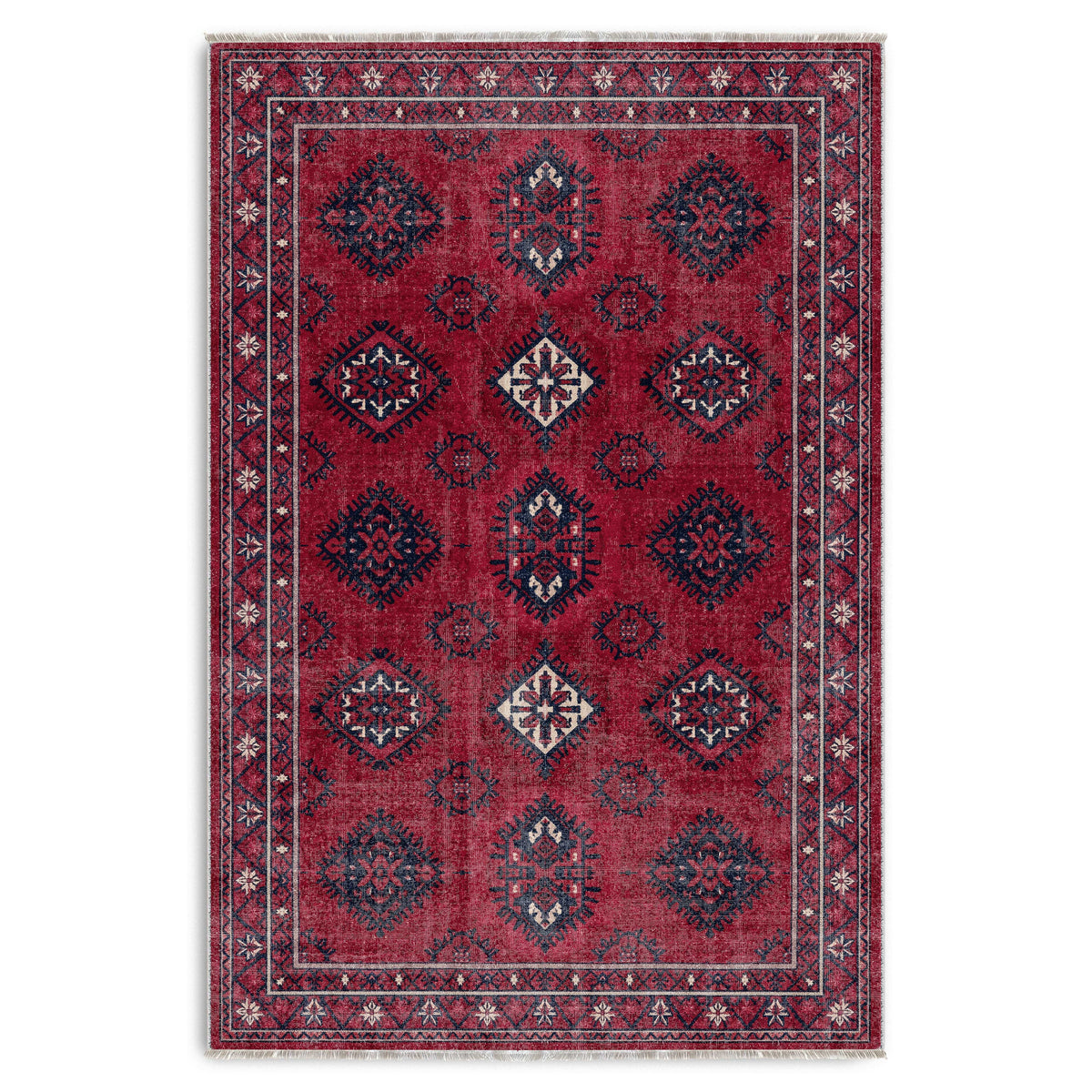RWK304003 washable chenille area rug viewed from above