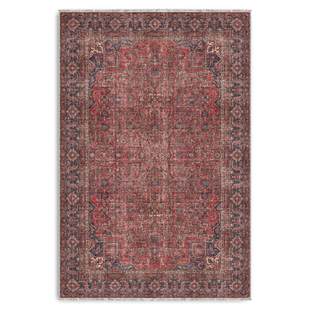 RWK304203 washable chenille area rug viewed from above