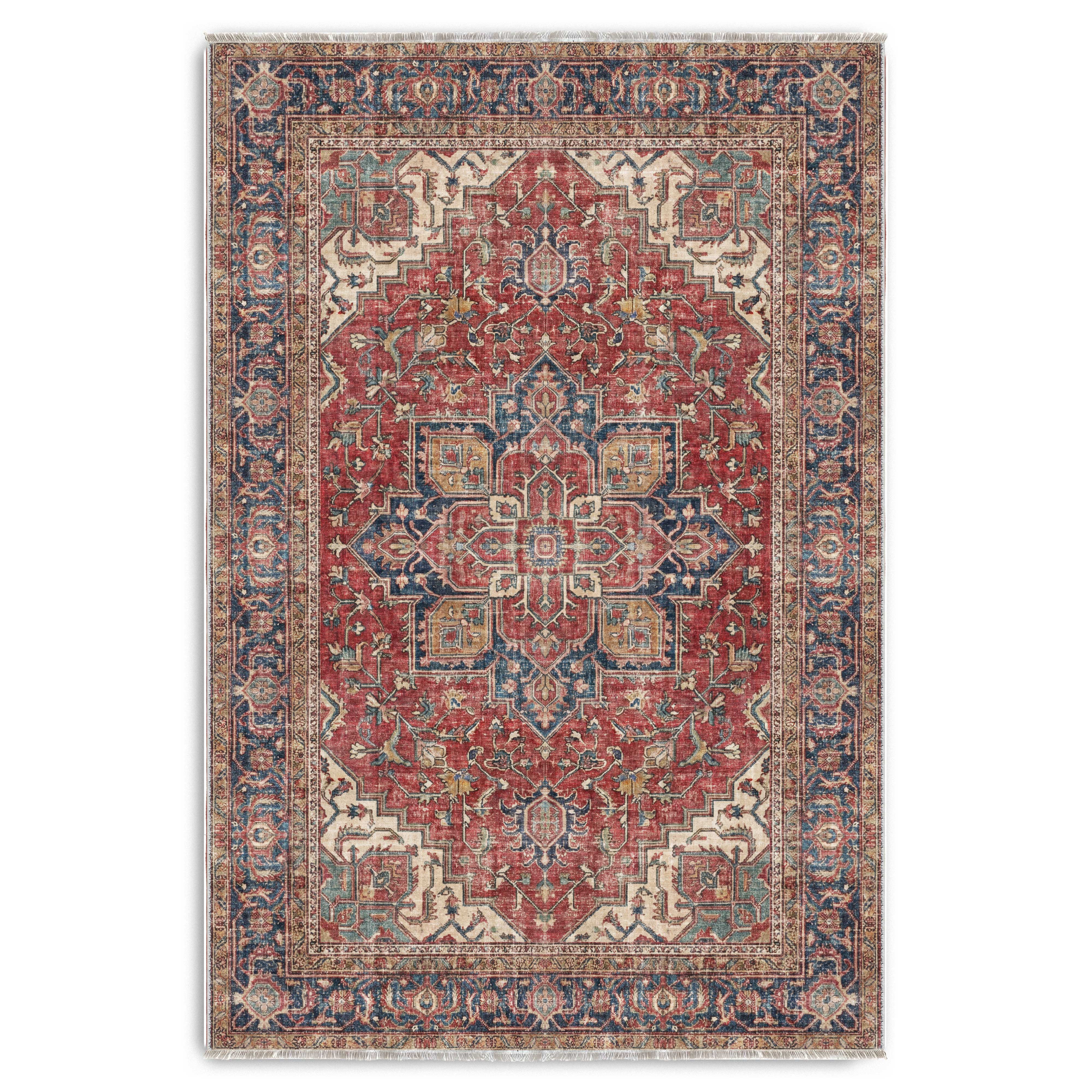 RWK3043103 washable chenille area rug viewed from above