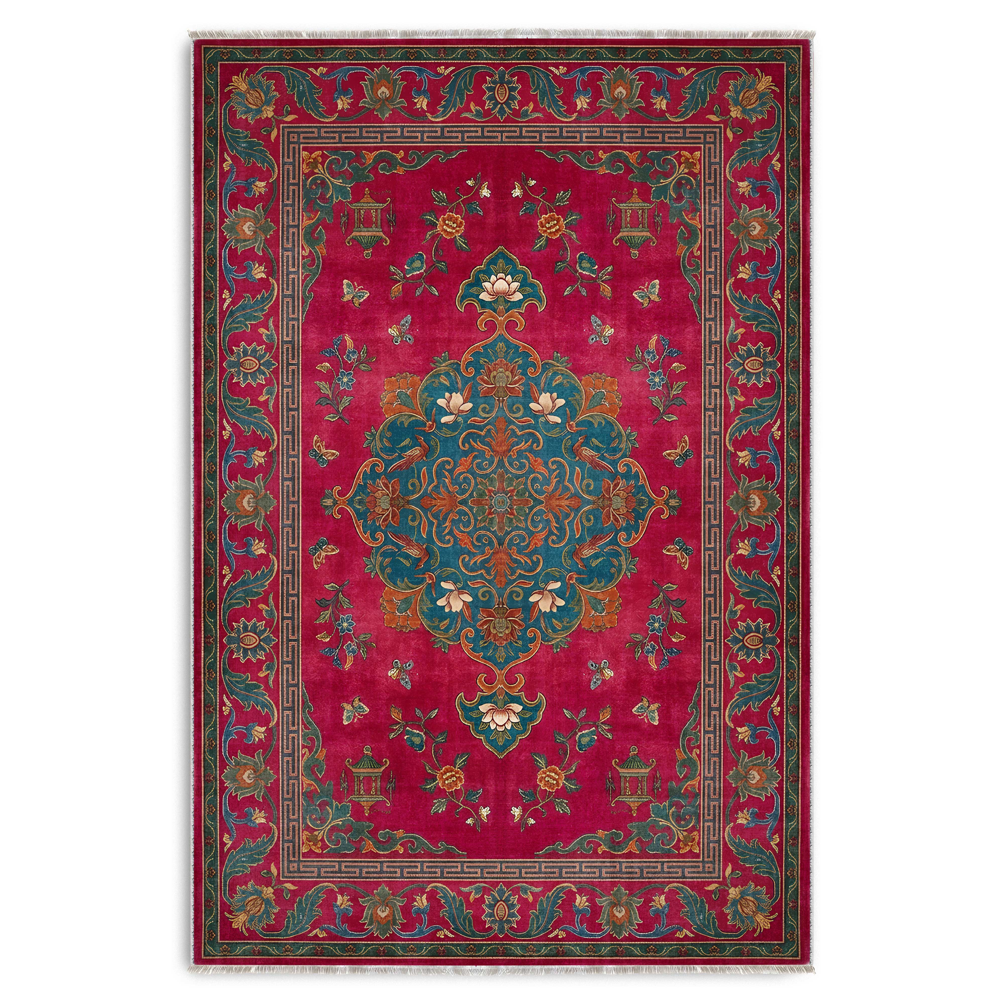 RWK3044103 washable chenille area rug viewed from above