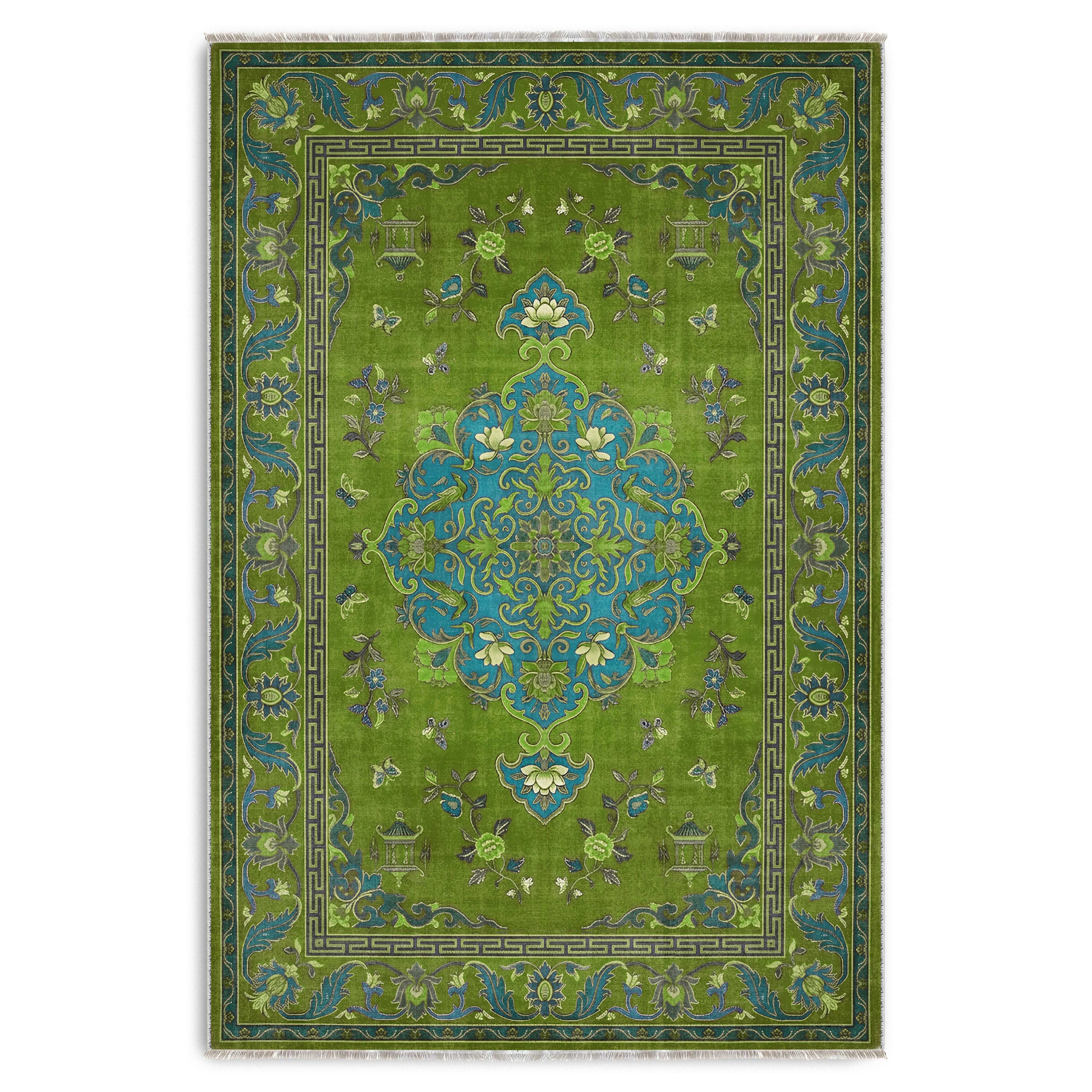 RWK3044203 washable chenille area rug viewed from above