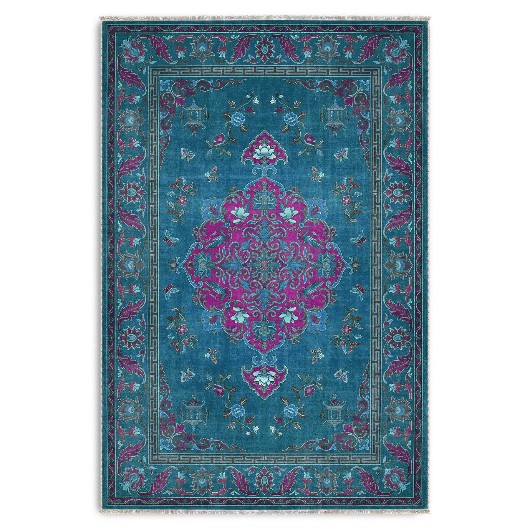 RWK3044303 washable chenille area rug viewed from above