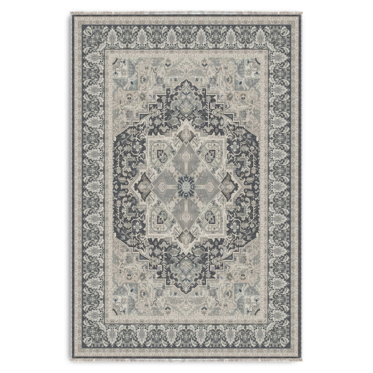 RWK3045 washable chenille area rug viewed from above