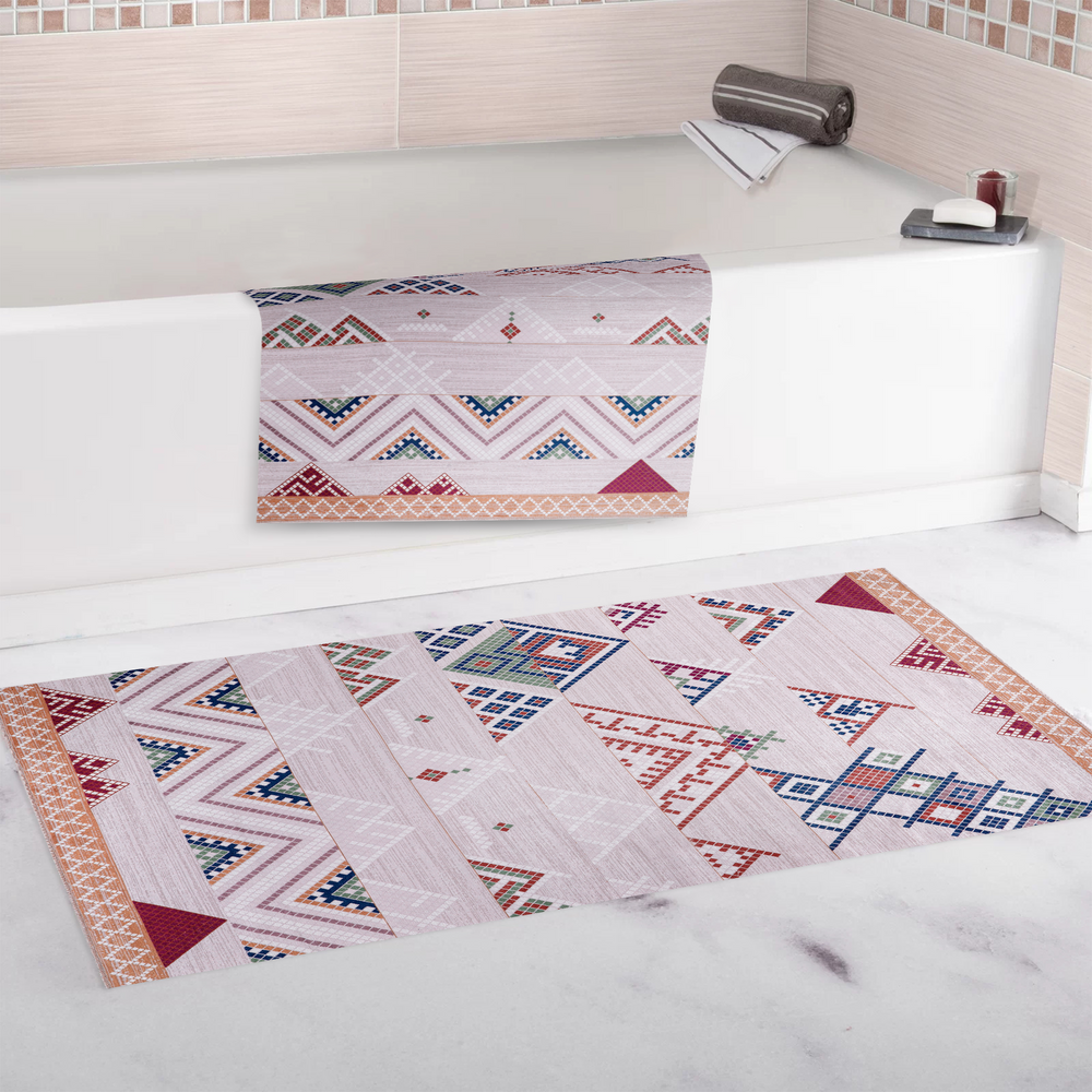 RWNL1002 washable chenille area rug, bathroom