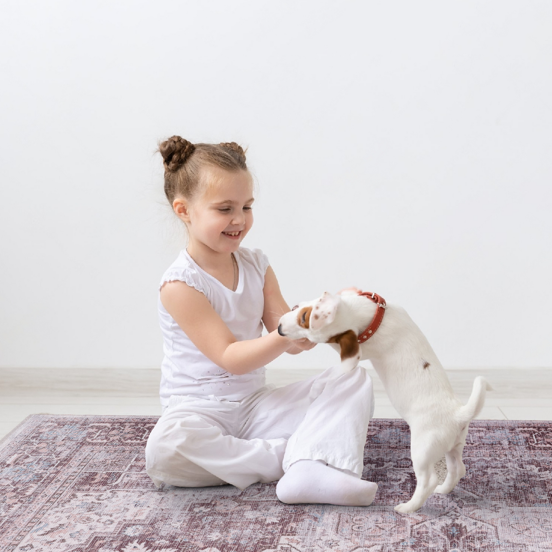 RWNL1013 washable chenille area rug, pet and kid friendly