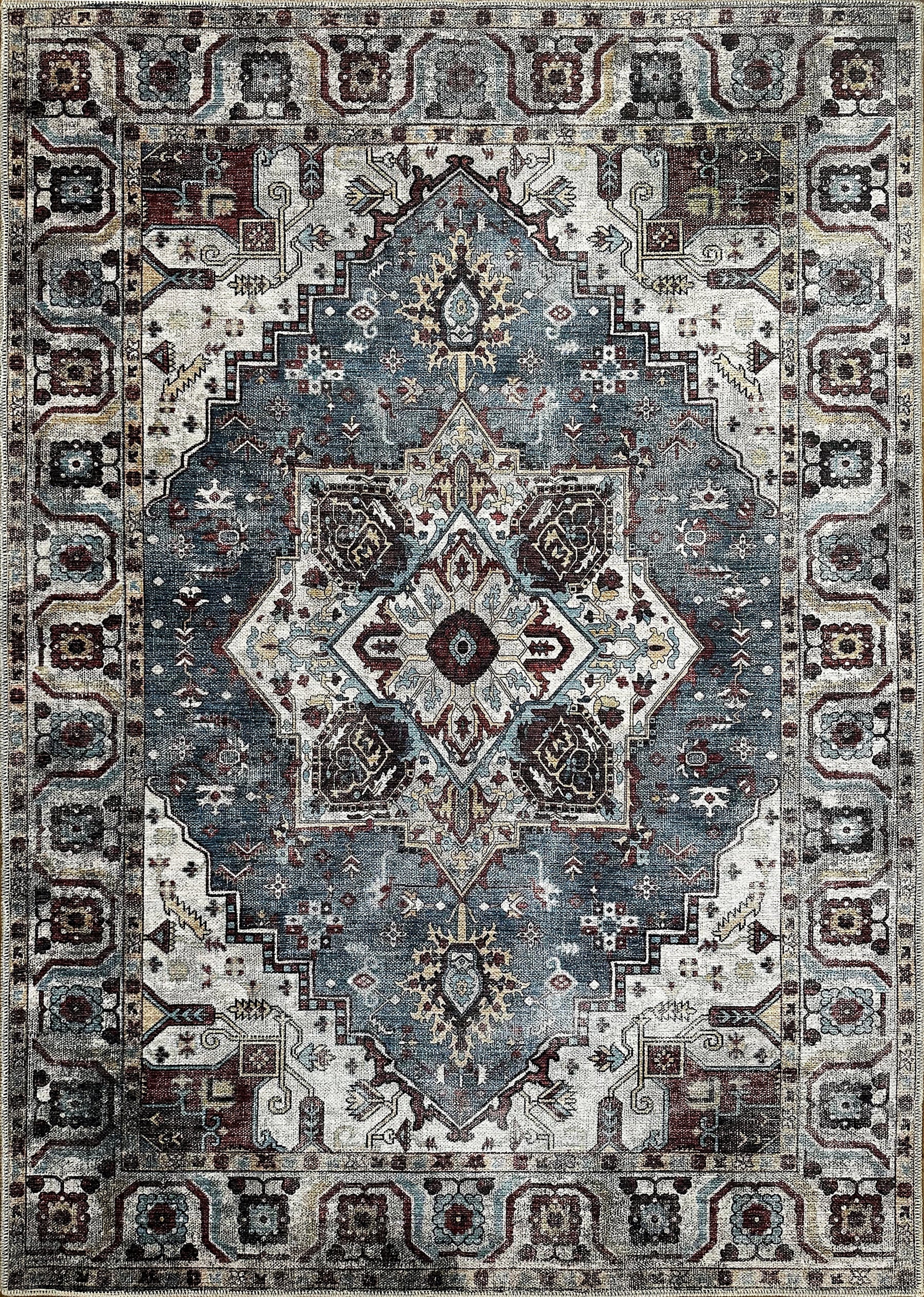 RWNL1014 washable chenille rug texture and pattern detail