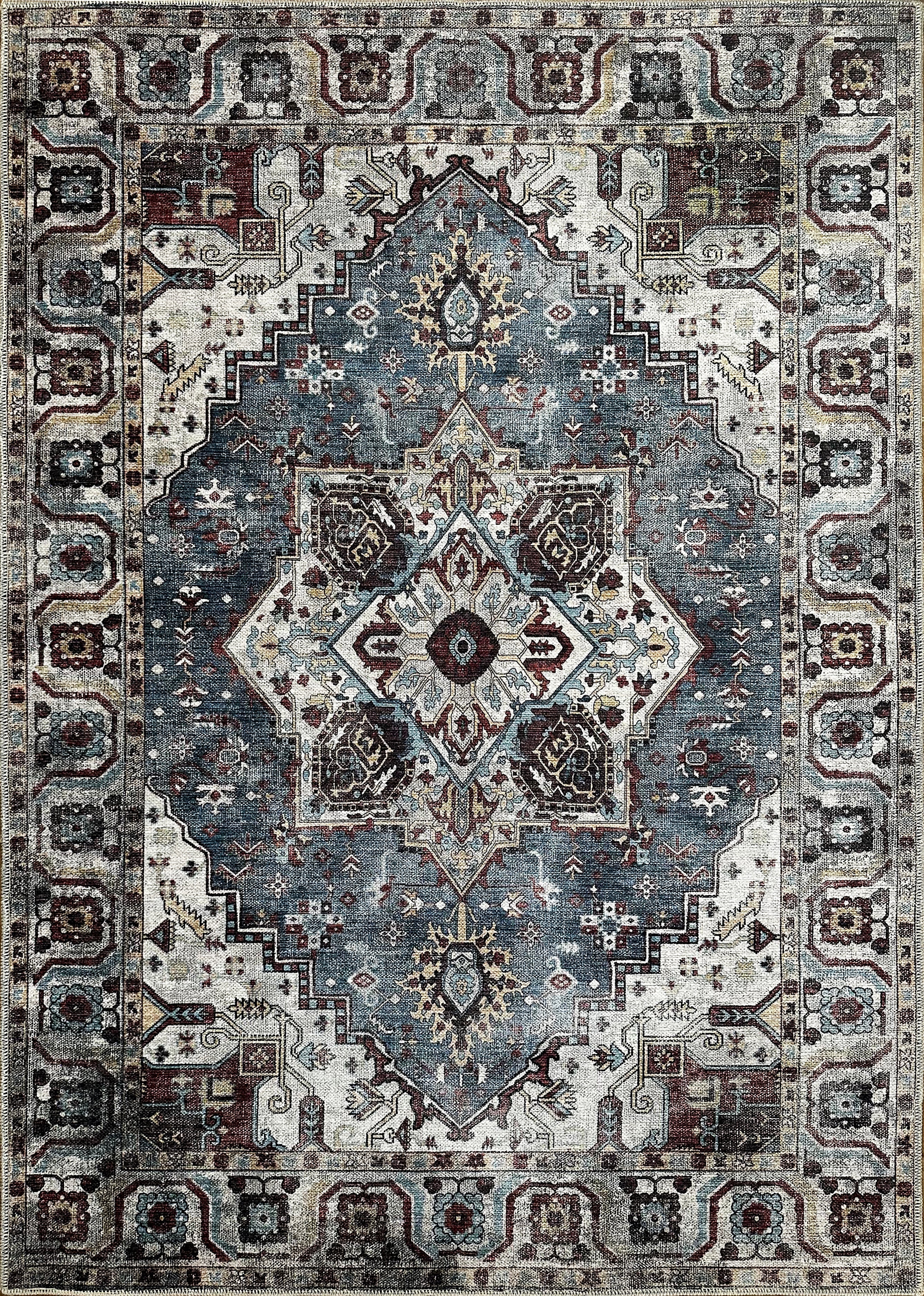 RWNL1014 washable chenille rug texture and pattern detail