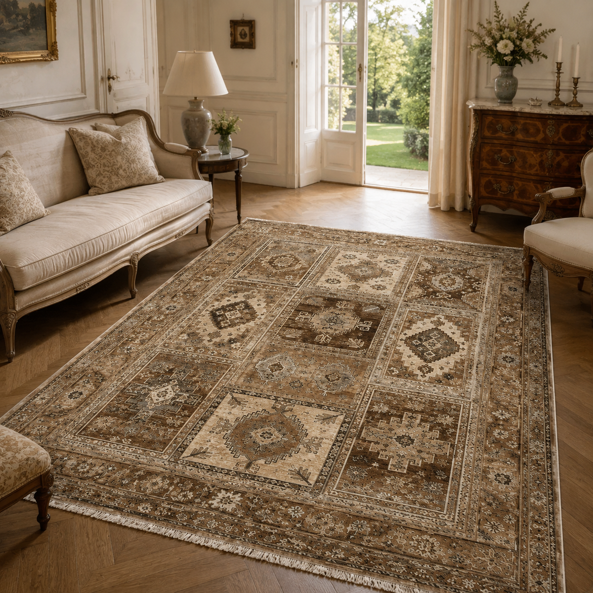 RWPR0001 washable chenille area rug, room scene