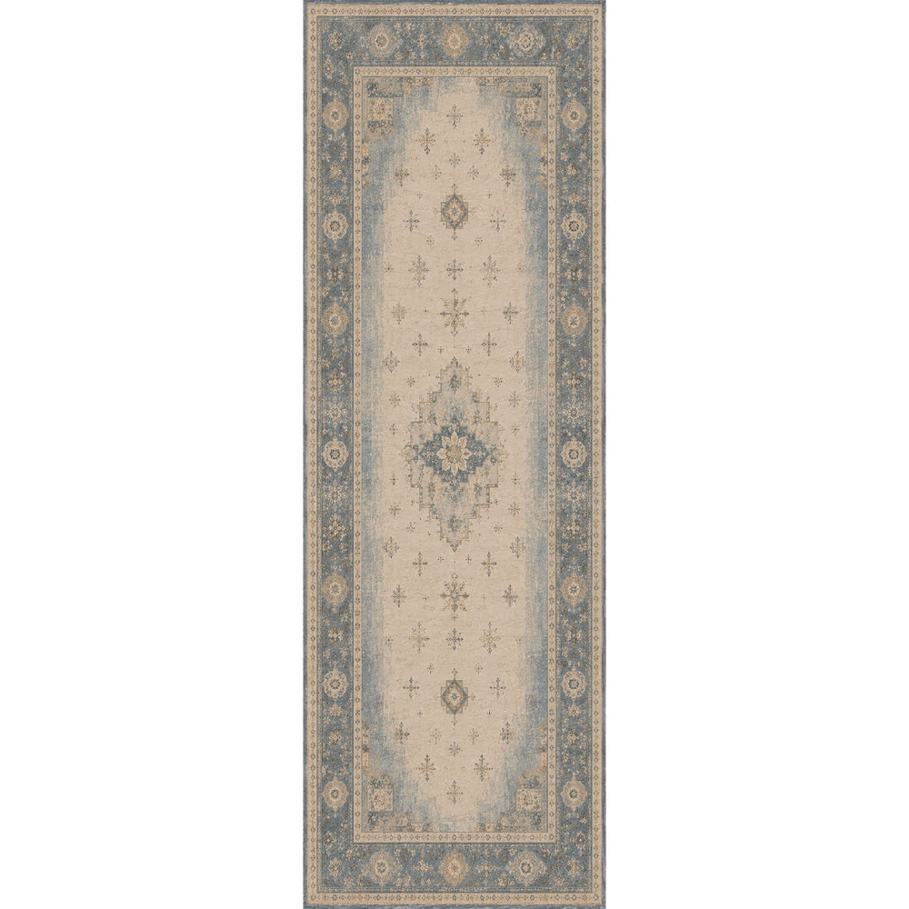 RWPR0003 washable chenille area rug viewed from above