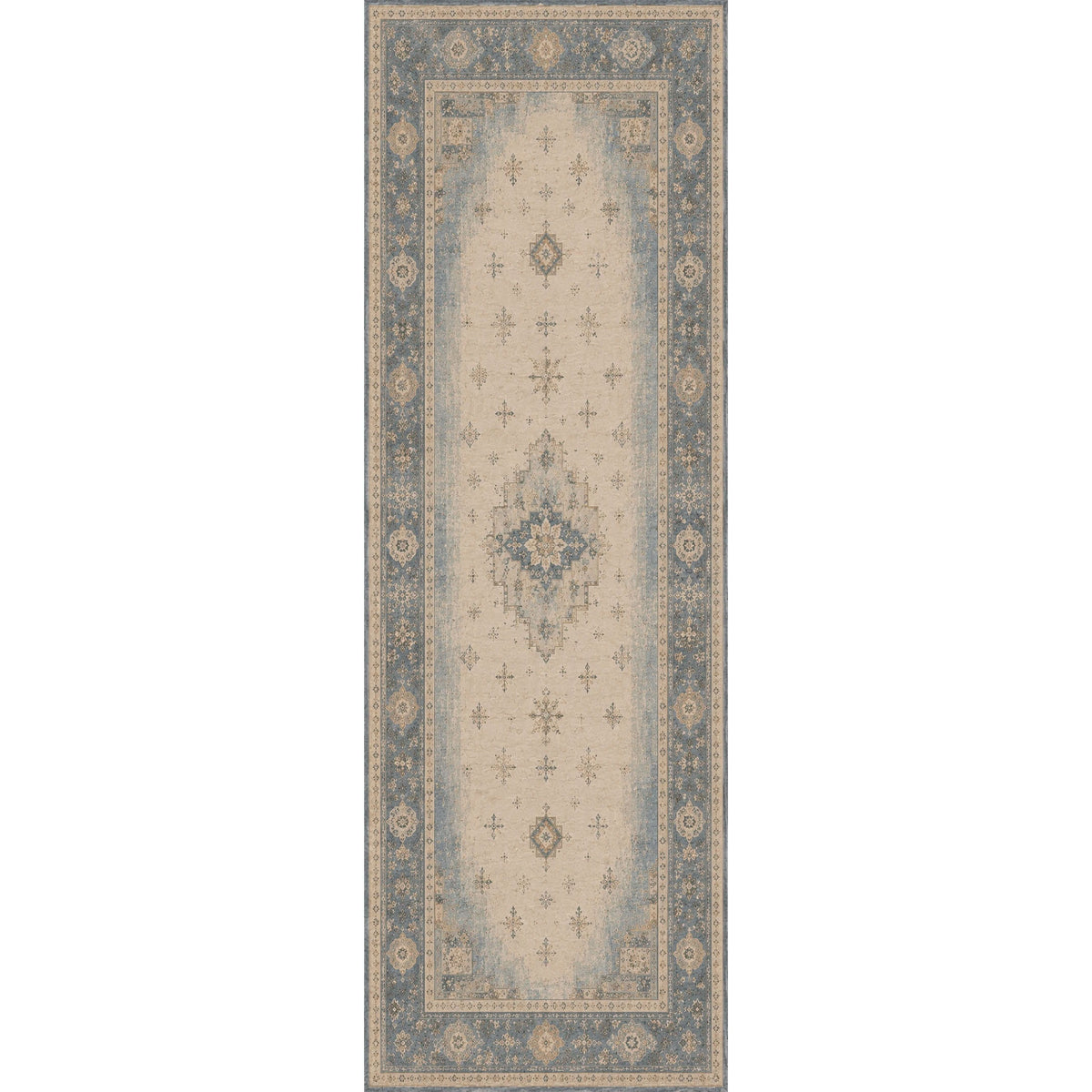 RWPR0003 washable chenille area rug viewed from above