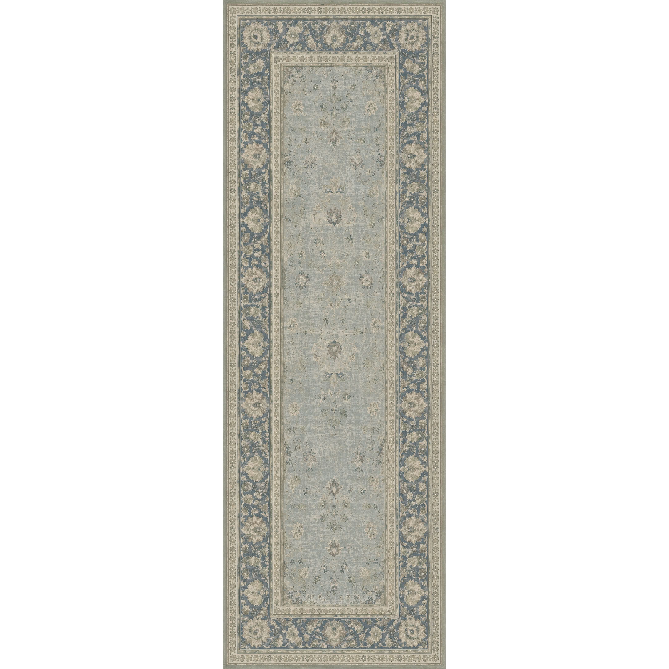 RWPR0004 washable chenille area rug viewed from above