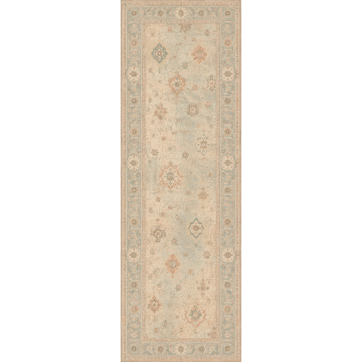 RWPR0005 washable chenille area rug viewed from above