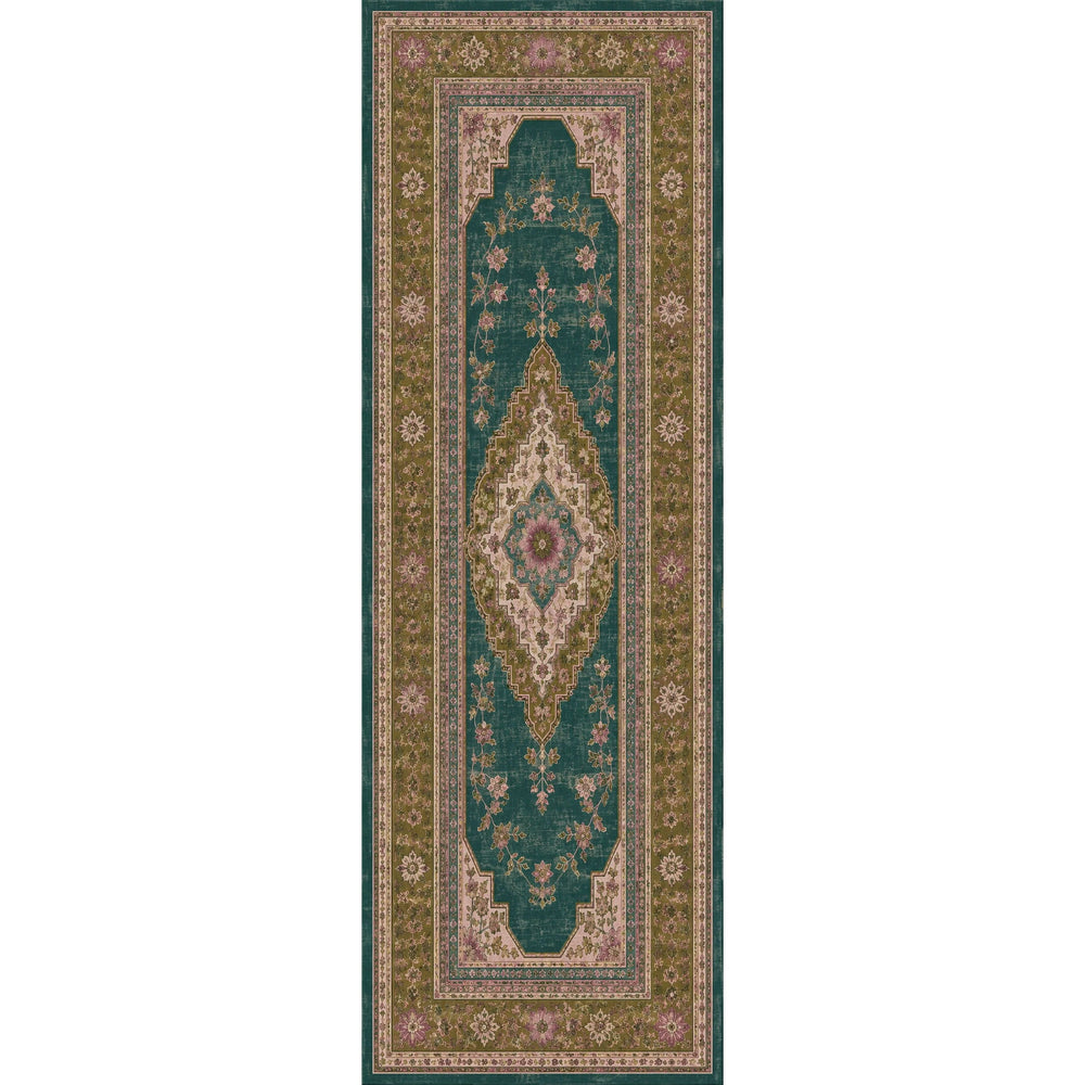 RWPR0009 washable chenille area rug viewed from above