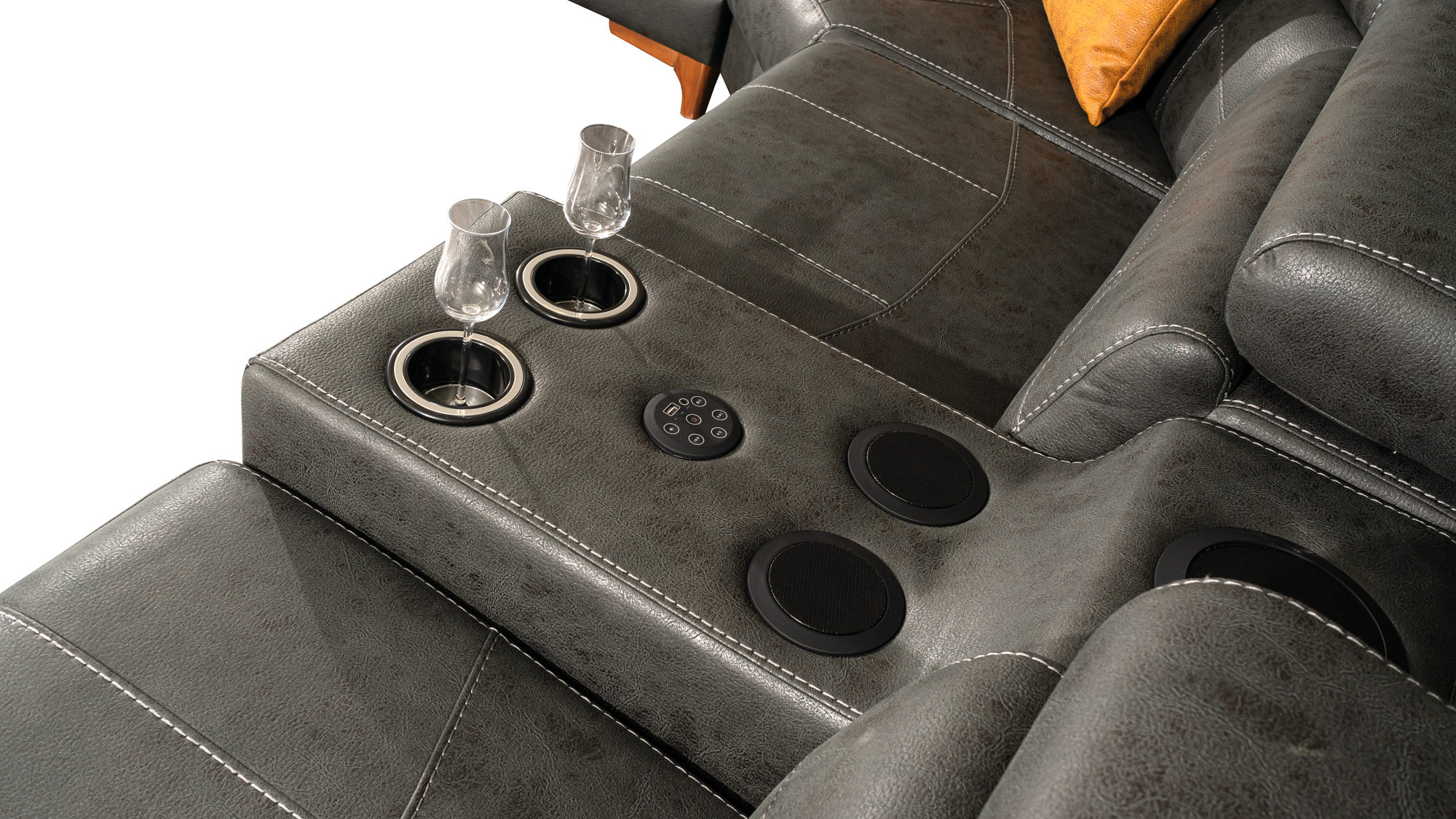 Comfortable Rio corner recliner sofa by Netline Home Interior, featuring plush cushions and a modern design for relaxed living.