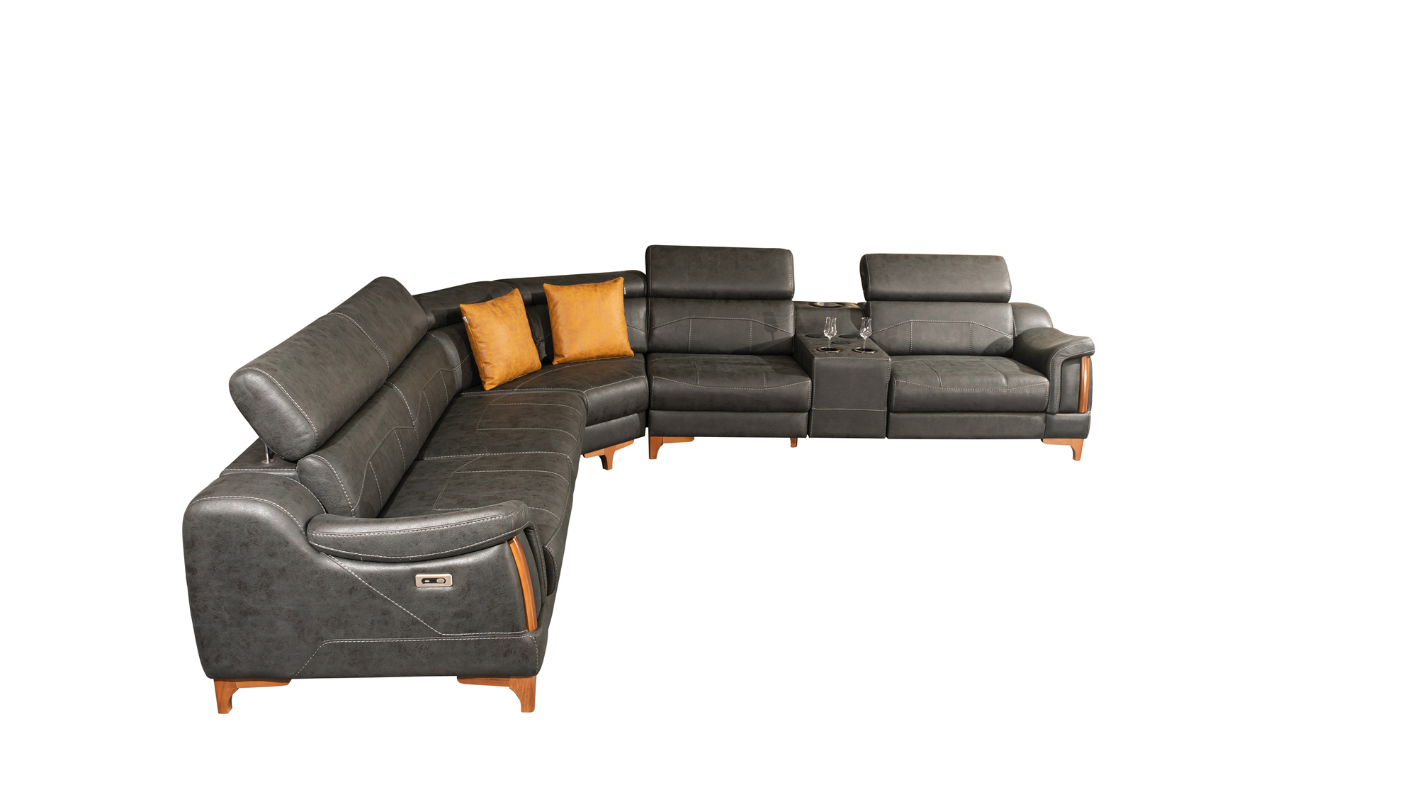 Netline Home Interior Rio corner recliner sofa with plush cushions and modern design for relaxed everyday comfort.
