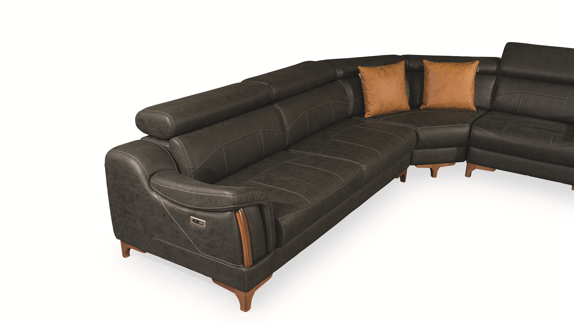 Netline Home Interior Rio corner recliner sofa with plush cushions and relaxed design, perfect for everyday comfort.
