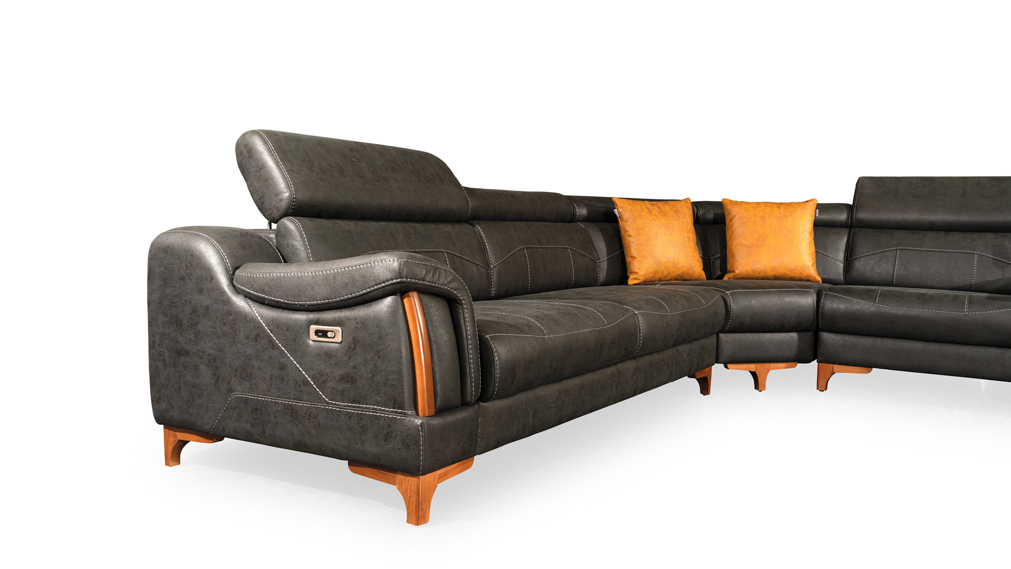 Netline Home Interior Rio corner recliner sofa with plush cushions and contemporary design for relaxed everyday comfort.
