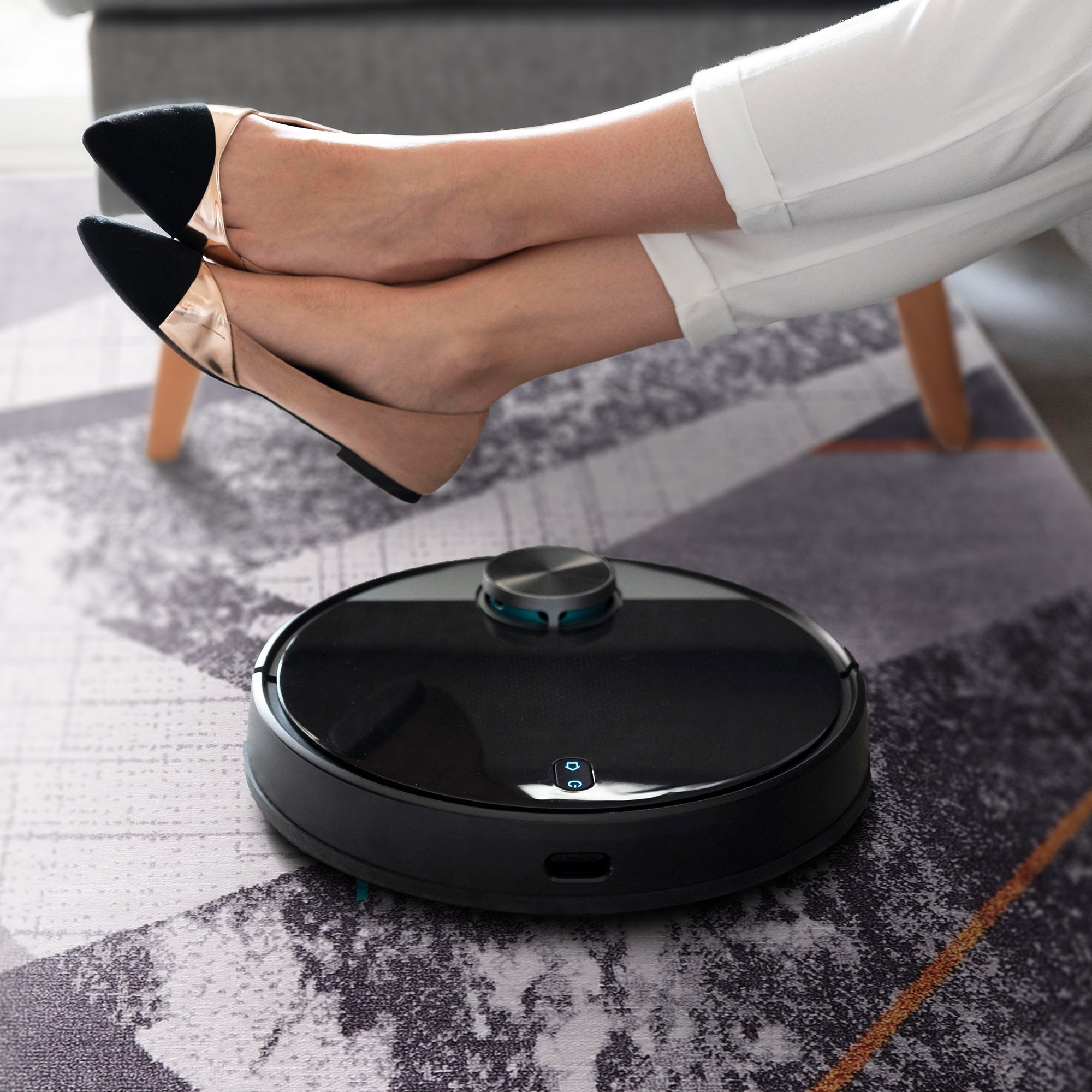 Netline Home Rugs Depot Bohemian Grey Striped Washable Rug Design NL1005