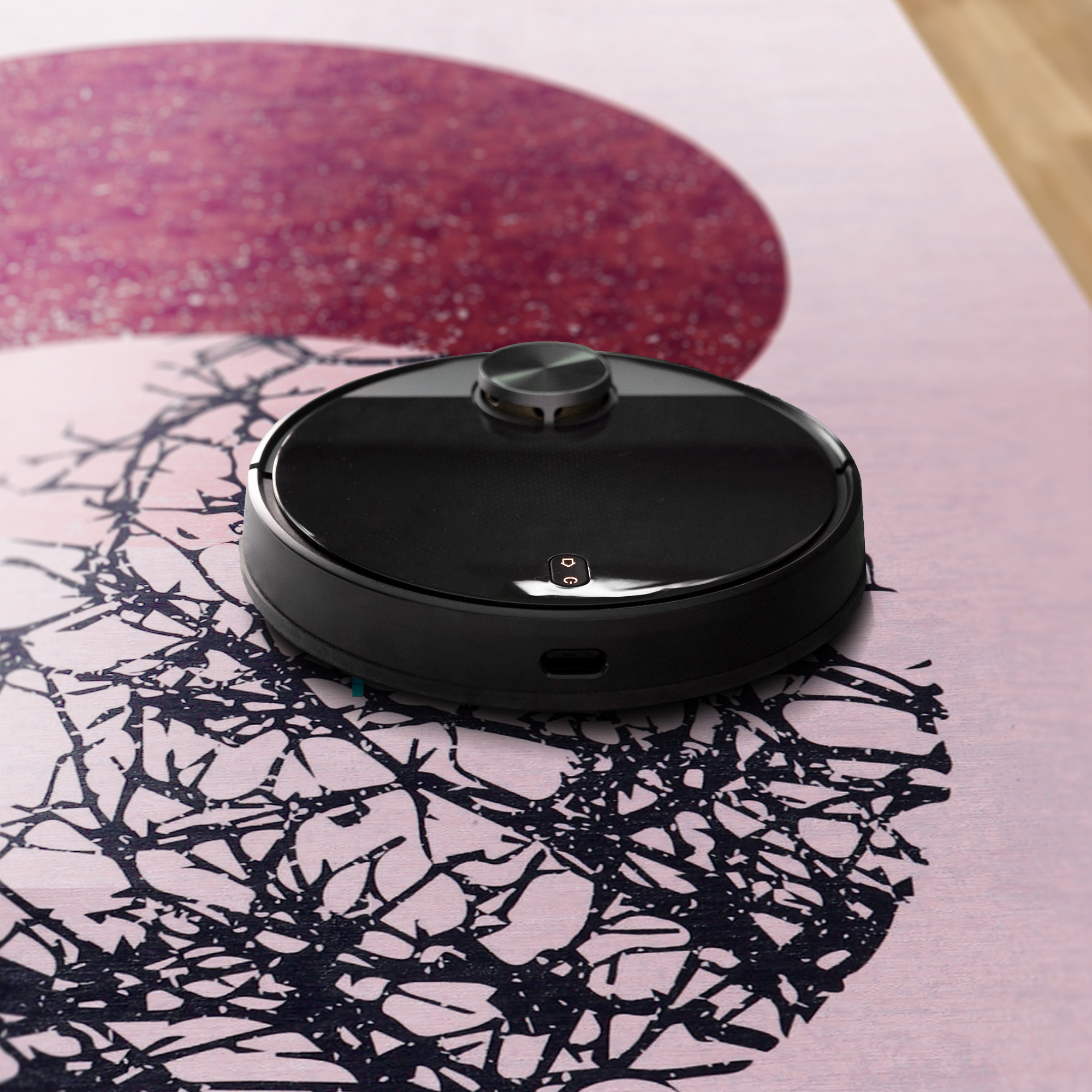 Netline Home Rugs Depot - Geometric Black & White Patchwork Washable Rug, Design NL1003