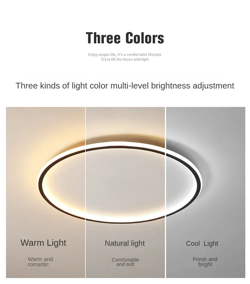 Dimmable LED ring flush mount chandelier in black and white with modern design, ideal for contemporary ceiling lighting.
