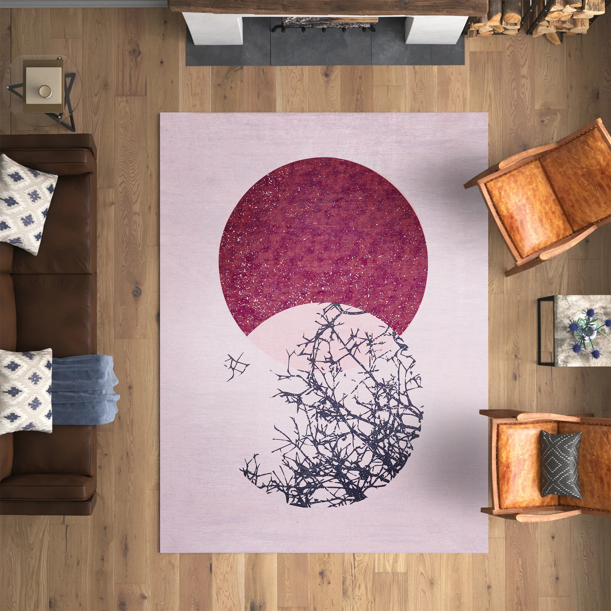 Netline Home Rugs Depot - Geometric Black & White Patchwork Washable Rug, Design NL1003