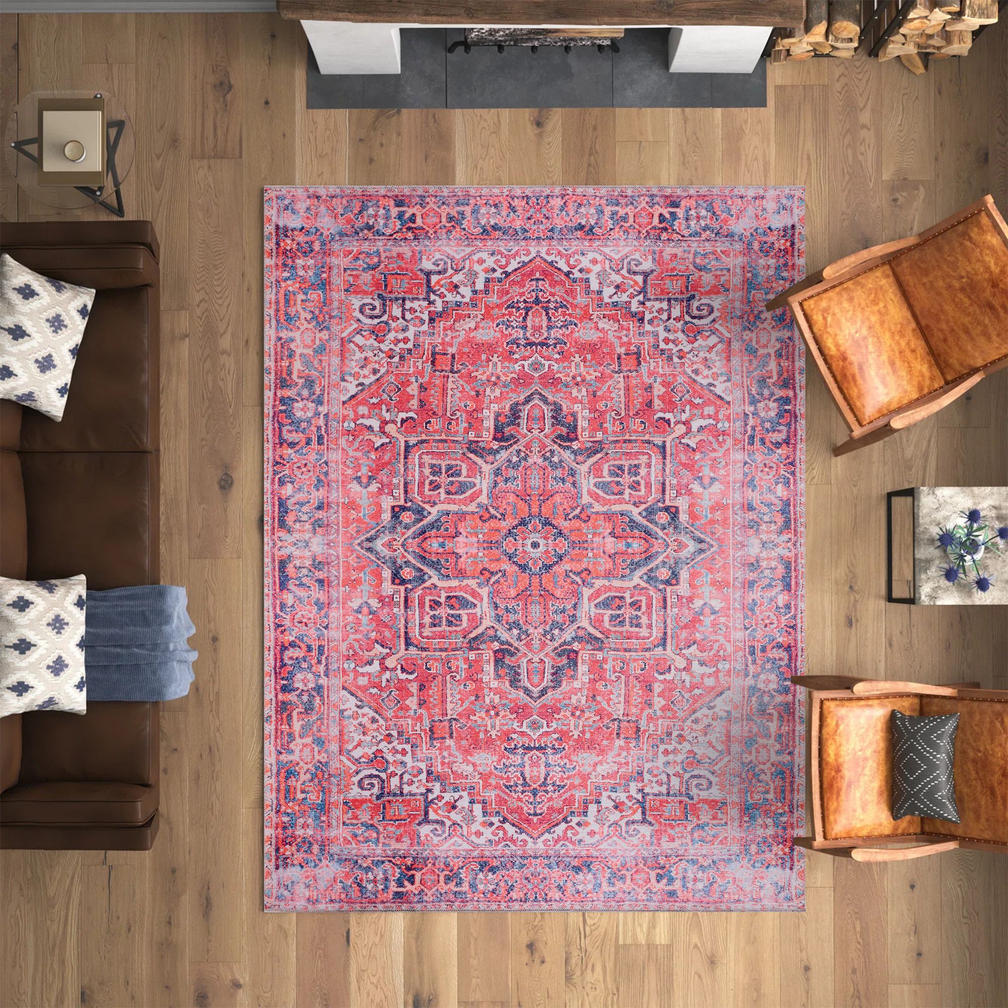 Netline Home Rugs Depot Traditional Medallion Washable Rug Design NL1001