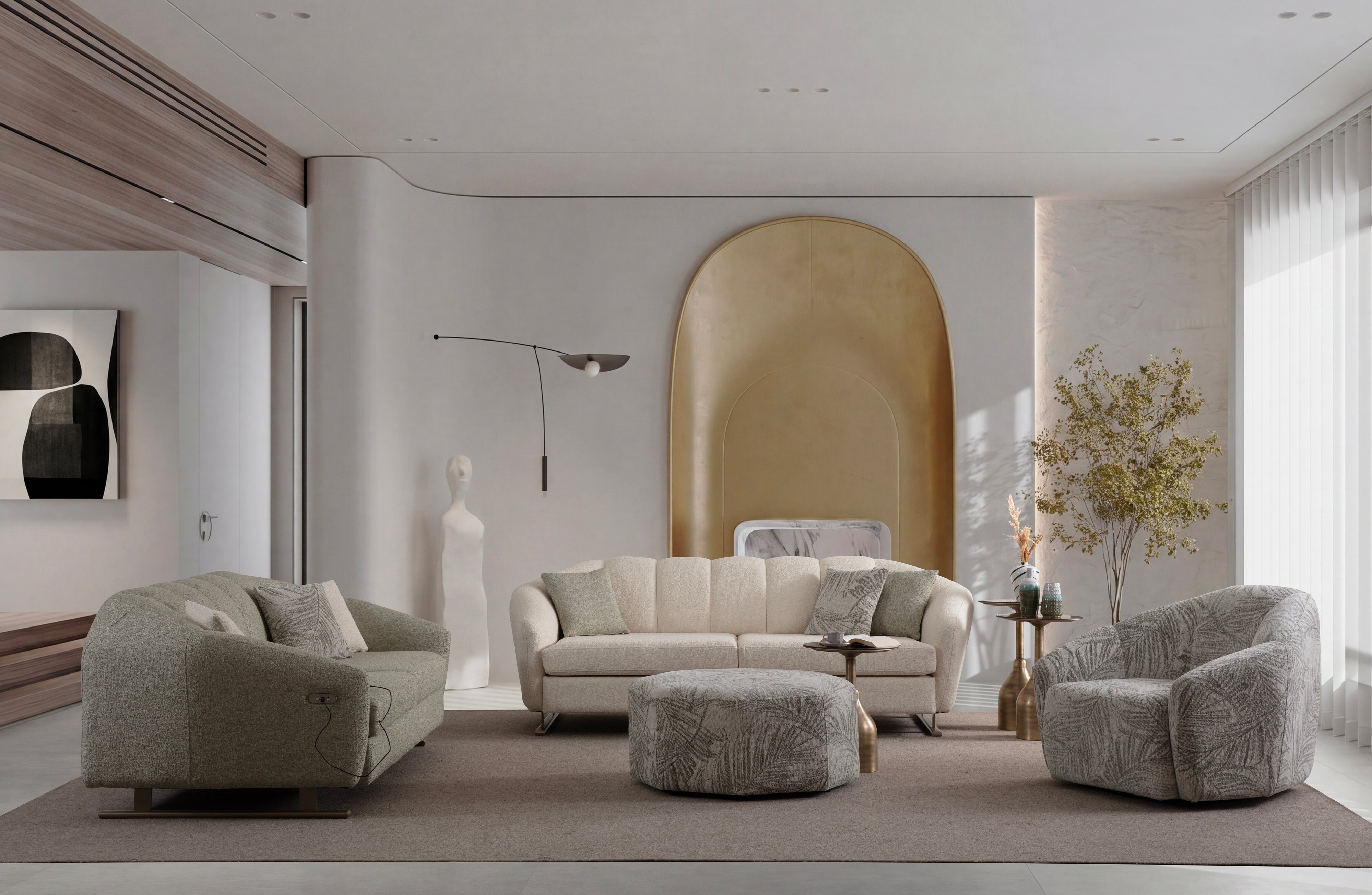 Evoxa Sleeper Sofa Set (SG) by Netline Interiors
