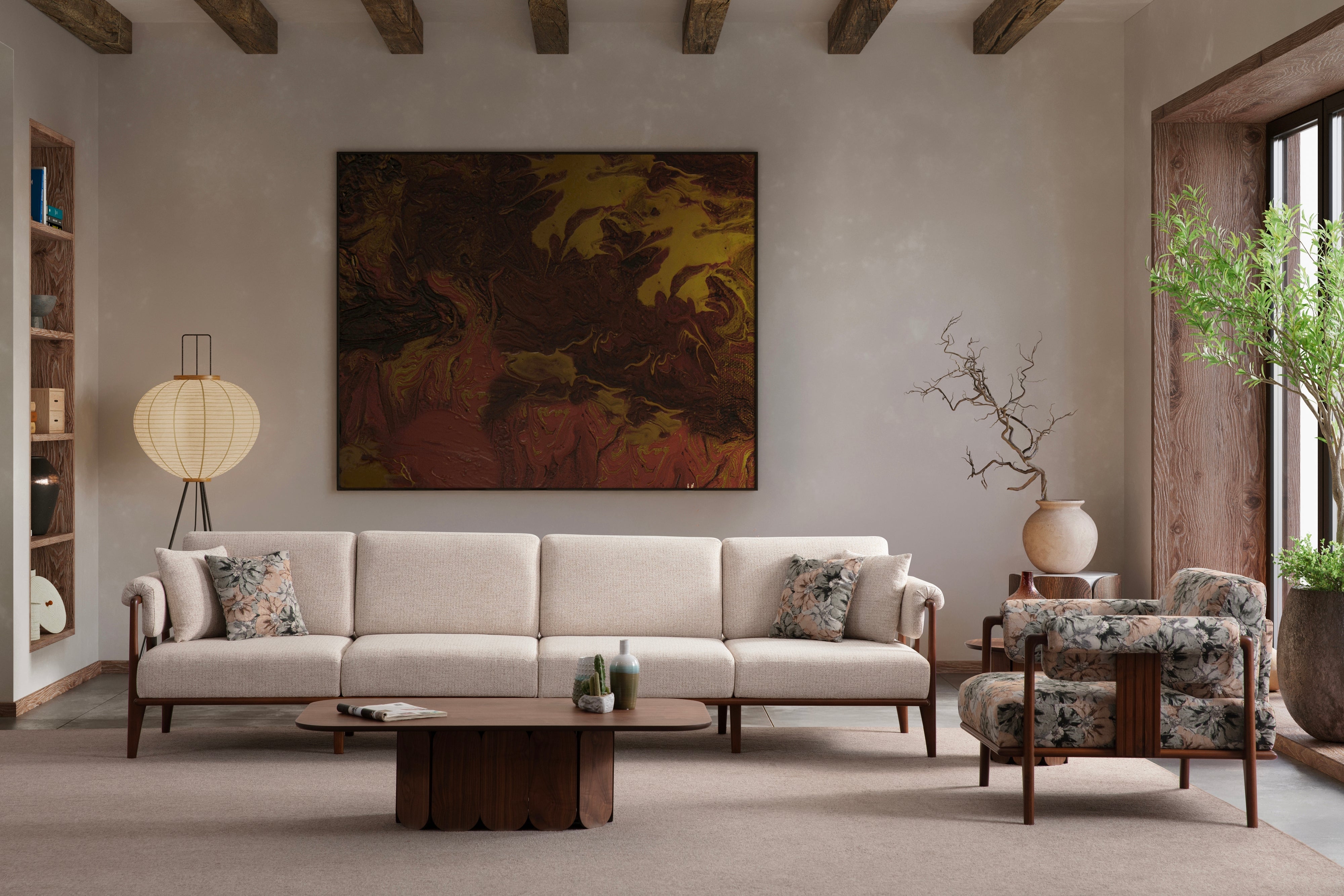 Klismos Sofa Set (SG) by Netline Interiors