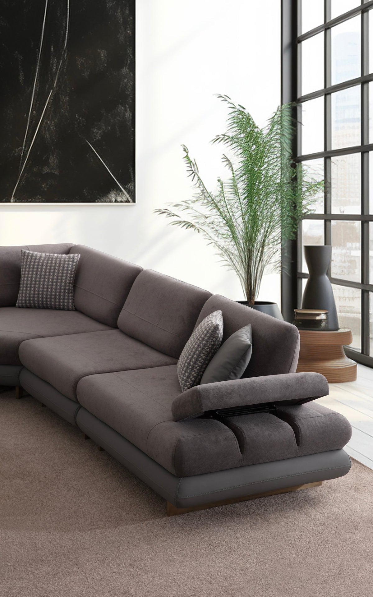 Lunza Corner Sofa (SG) by Netline Interiors