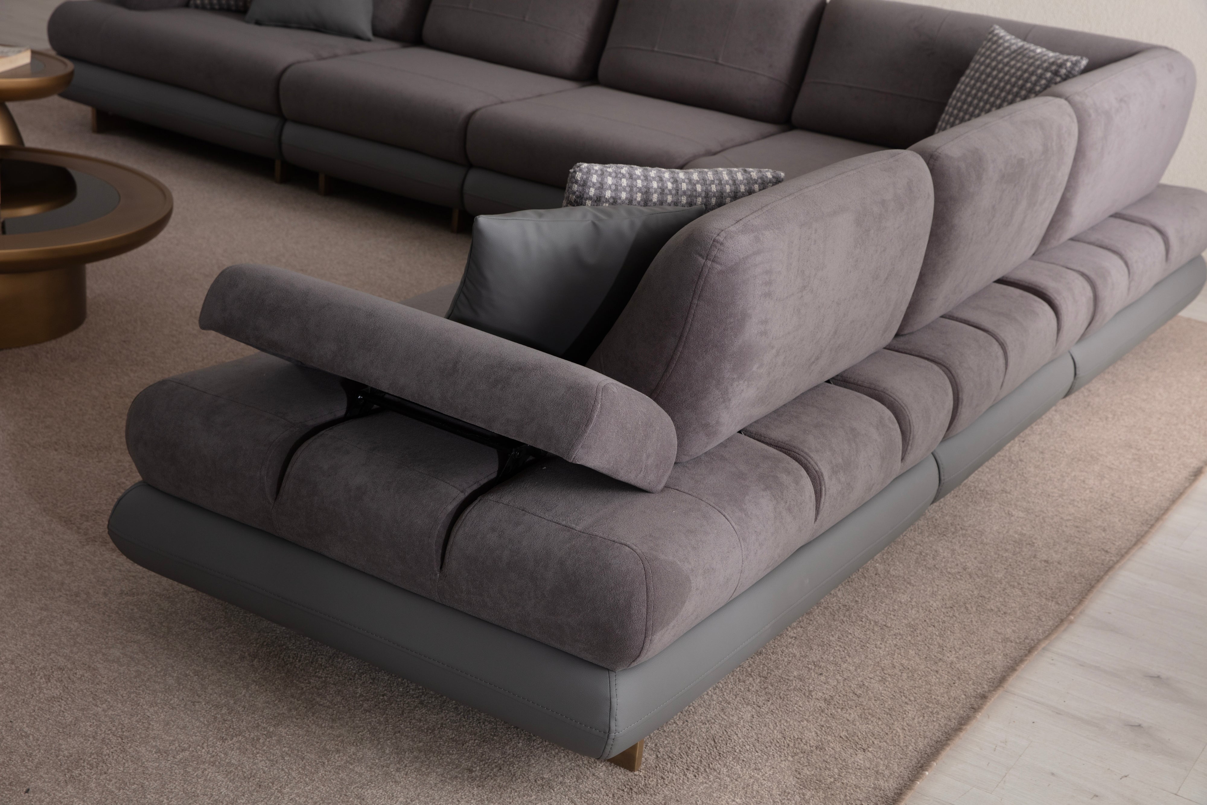 Lunza Corner Sofa (SG) by Netline Interiors