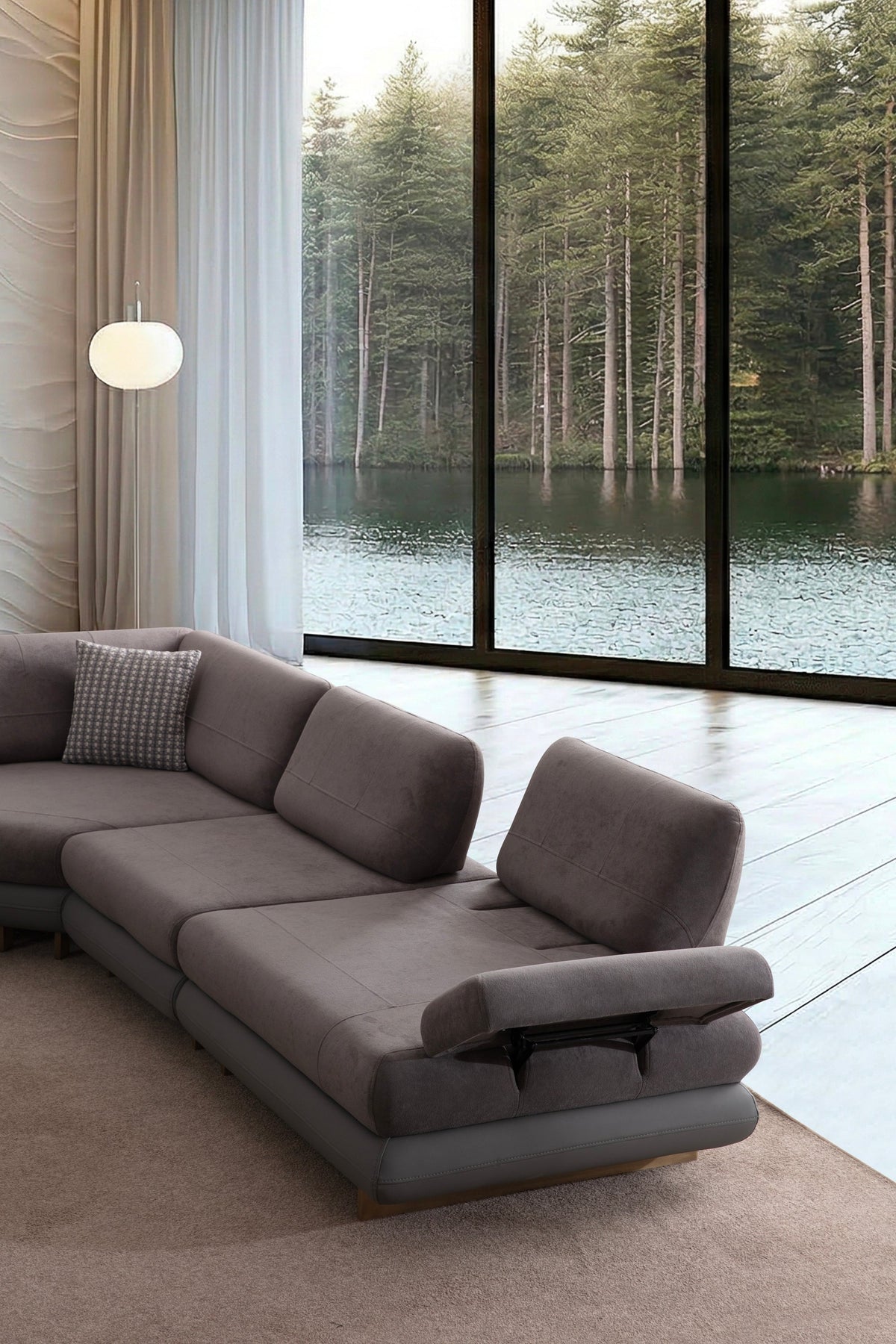 Lunza Corner Sofa (SG) by Netline Interiors