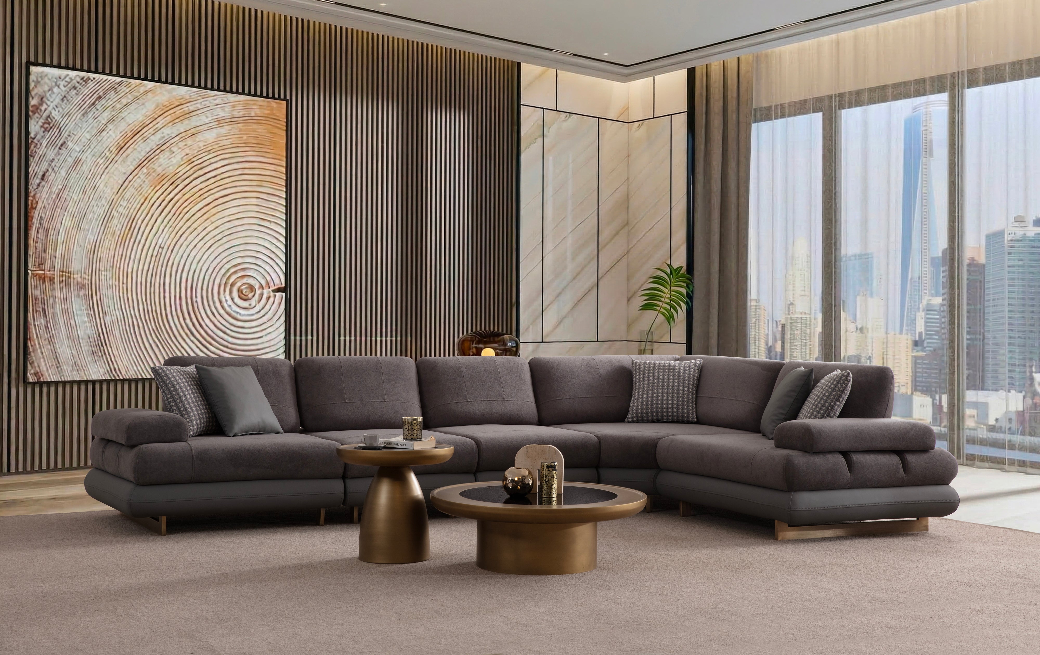 Lunza Corner Sofa (SG) by Netline Interiors