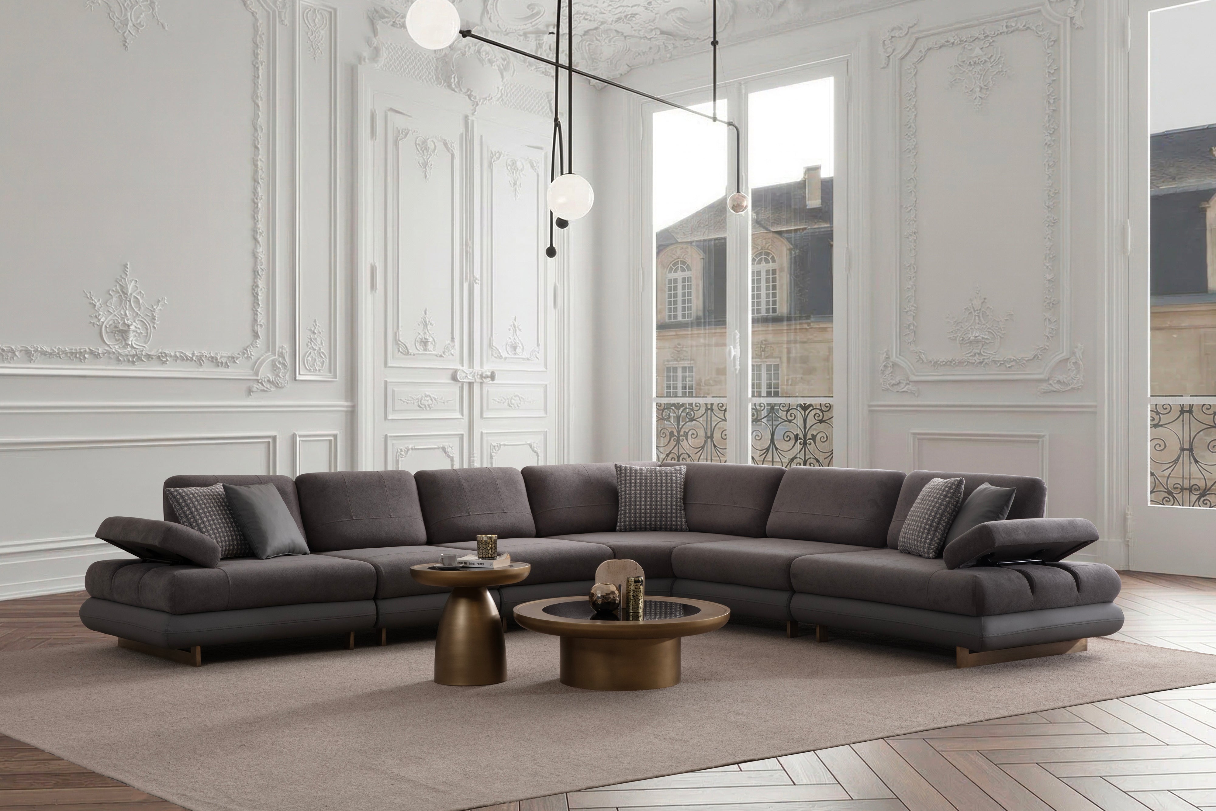 Lunza Corner Sofa (SG) by Netline Interiors